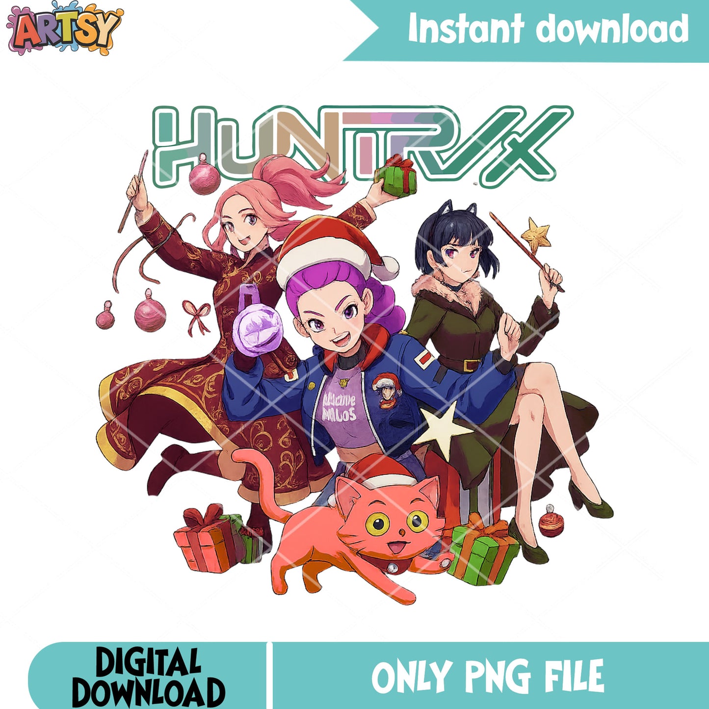 Christmas huntrix the witches png, christmas png, baby saja boy png