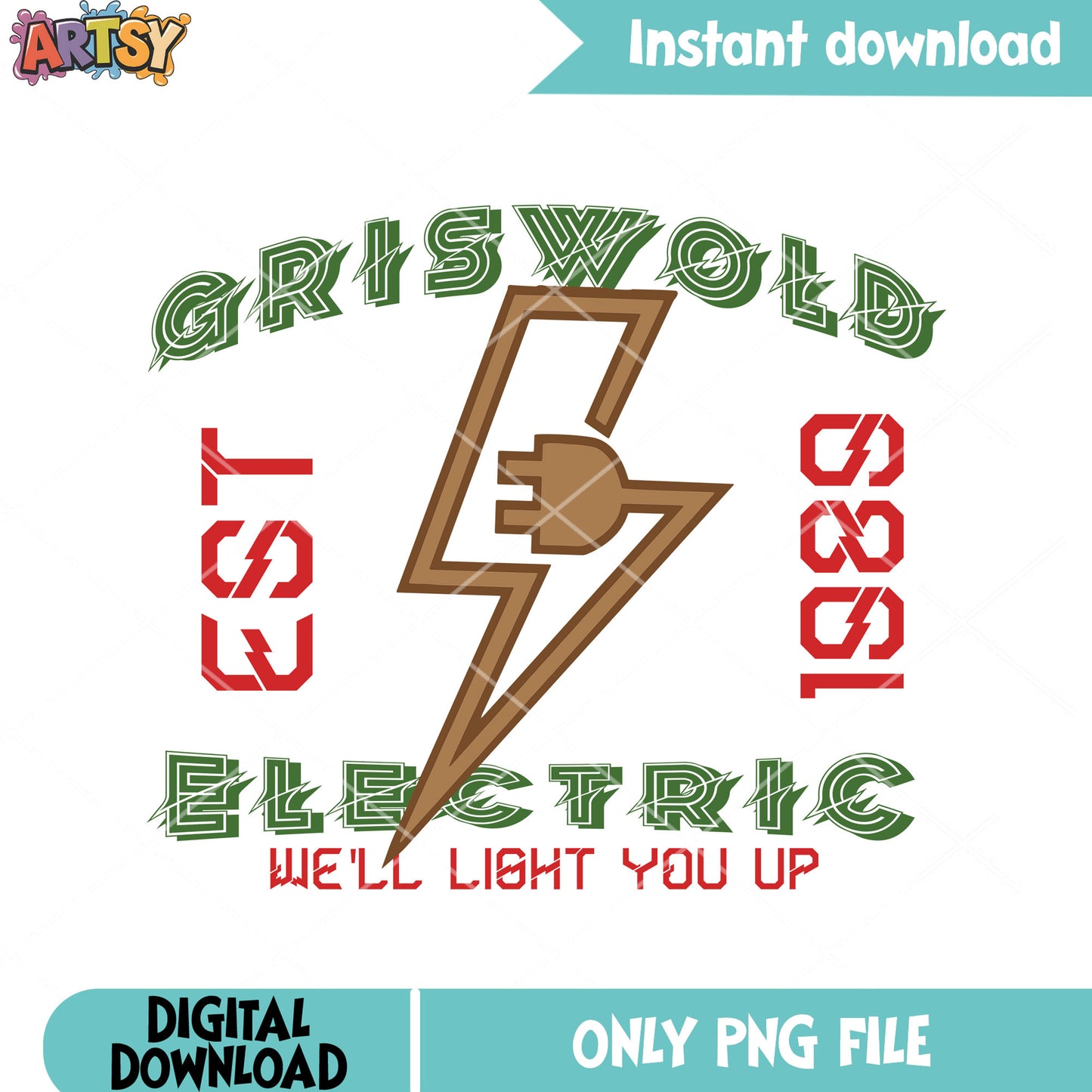 Christmas lights electric png, christmas vacation retro png, company png