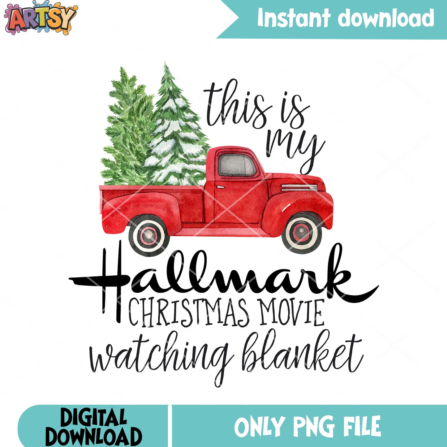 Christmas movies poster png, christmas tree png, happy christmas png