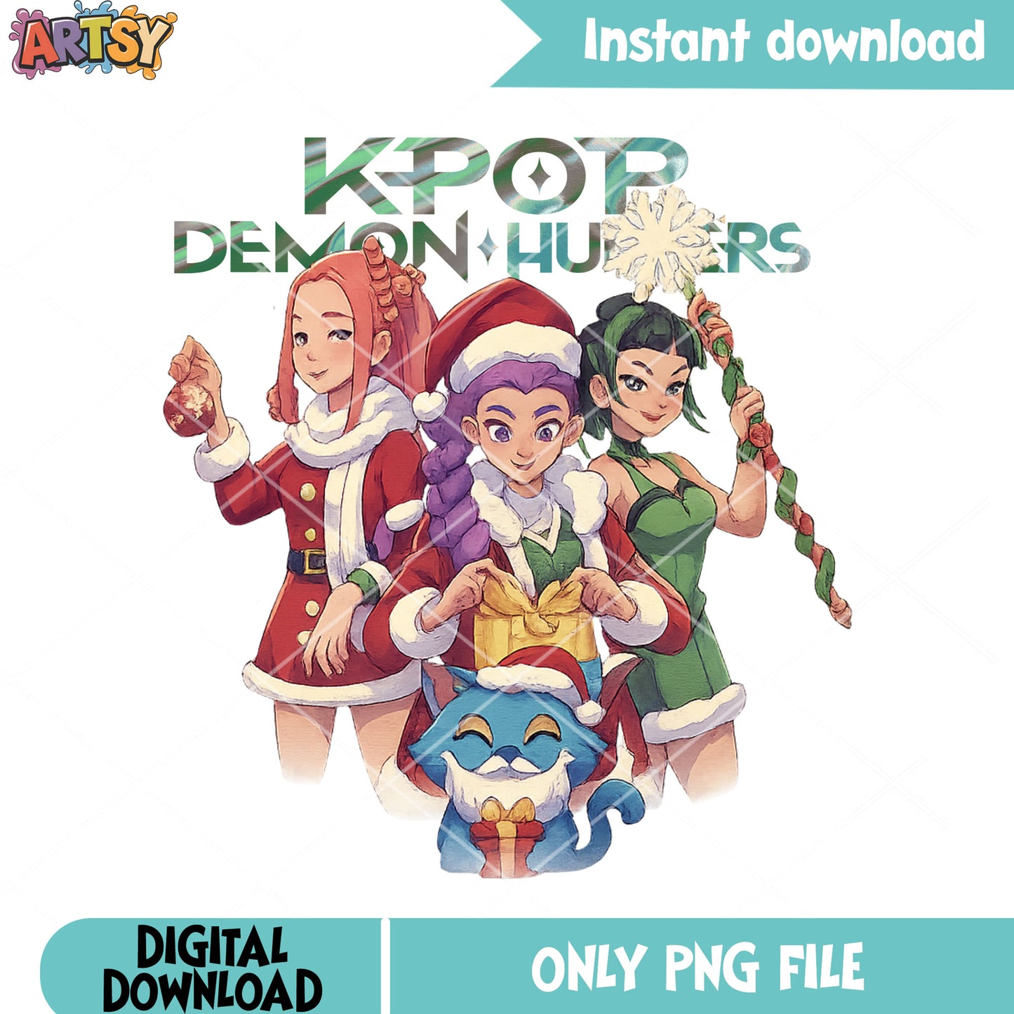 Christmas santa costumes derpy png, rumi huntrix png, mira huntrix png