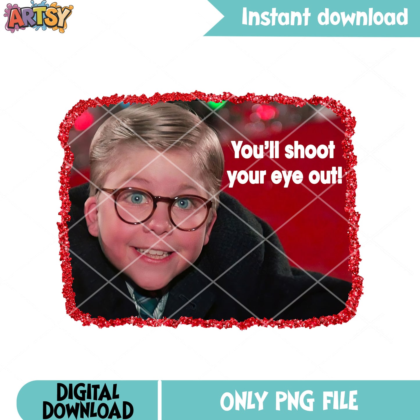 Christmas story poster png, merry christmas png, christmas card png