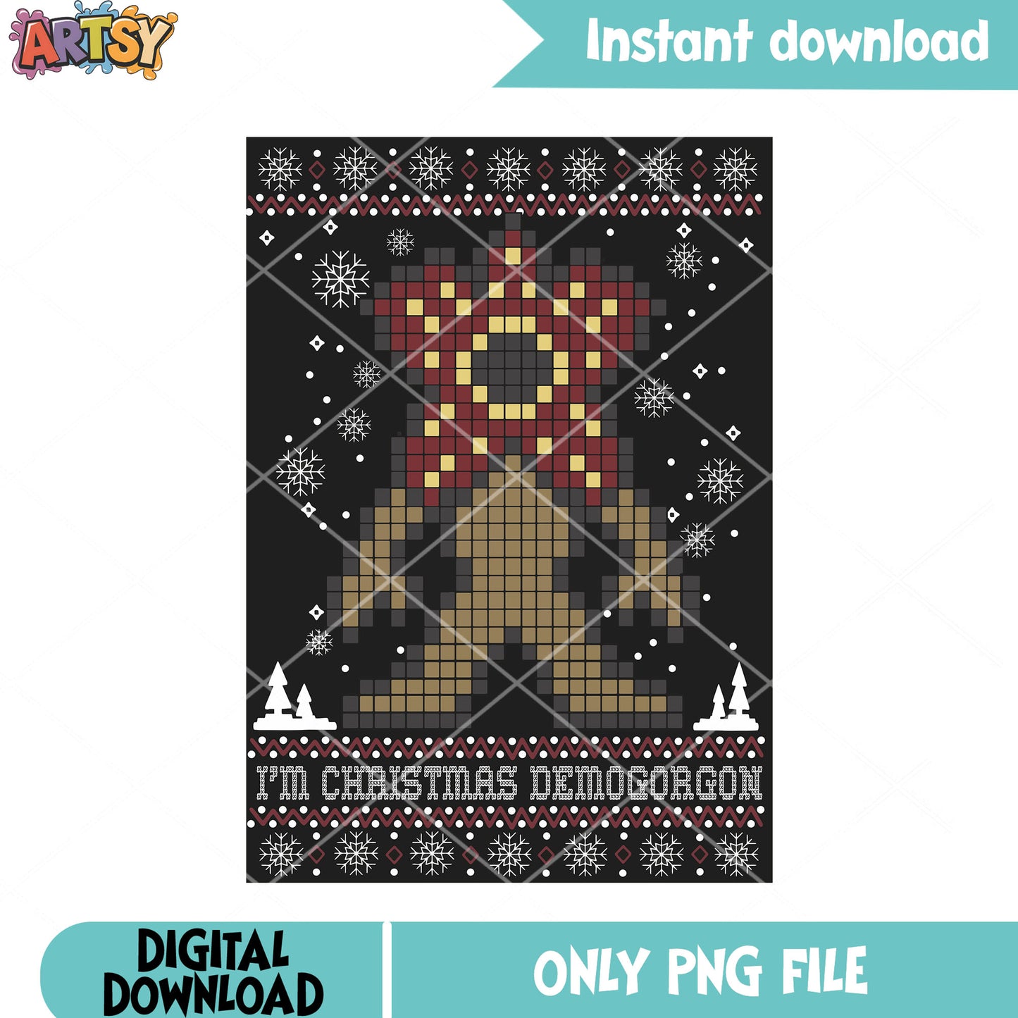 Christmas strange things png, merry christmas png, christmas poster png