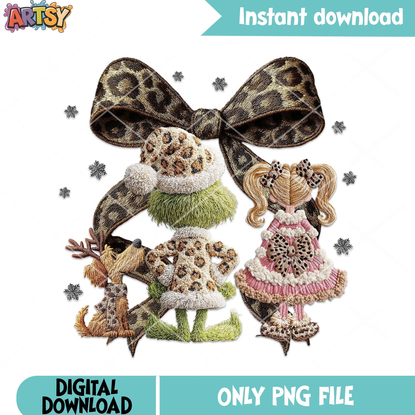 Cindy lou christmas png, max the dog png, the grinch png