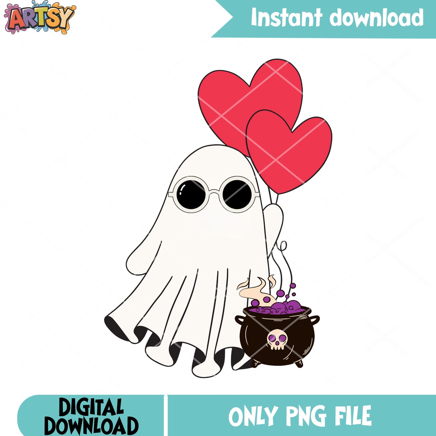 Circle ghost toxic cauldron png, heart ballon png, halloween scary png