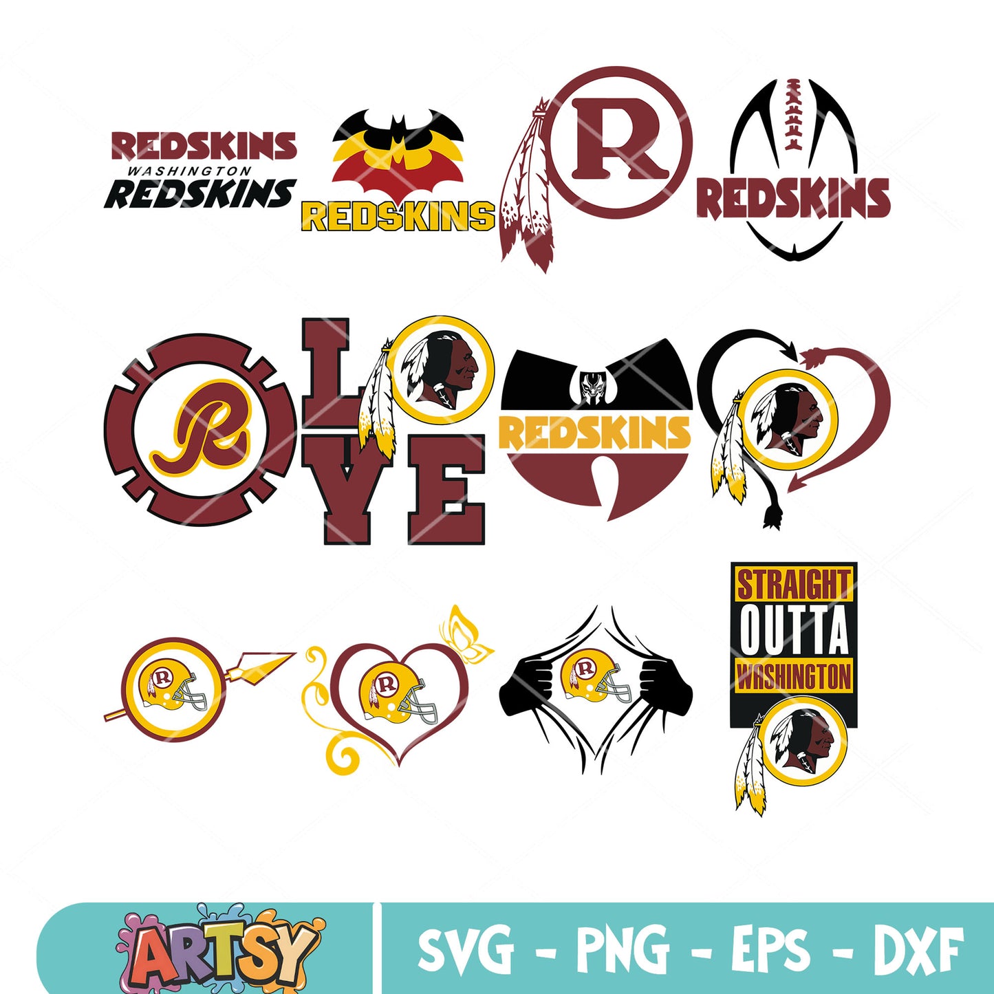 Commanders washington bundle svg, washington redskins svg, batman svg