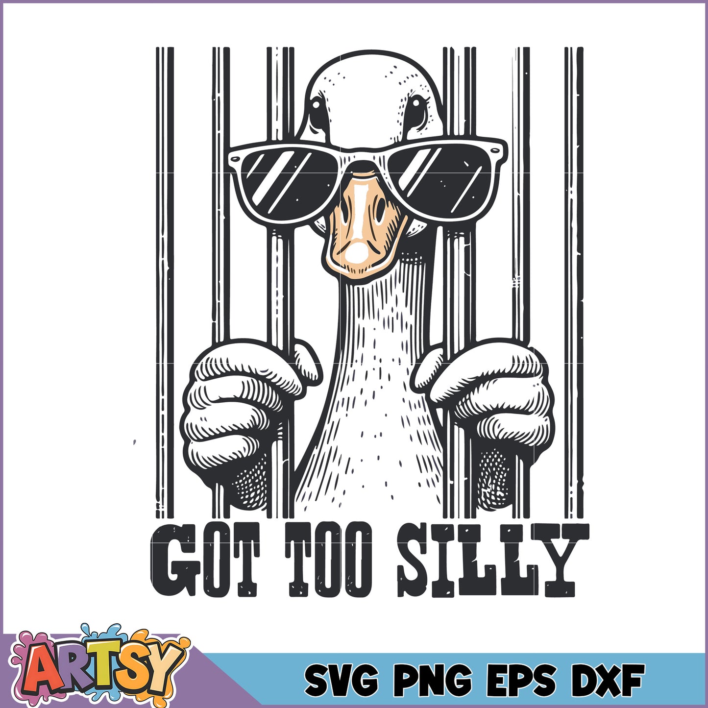 Cool Duck SVG Got Too Silly Design