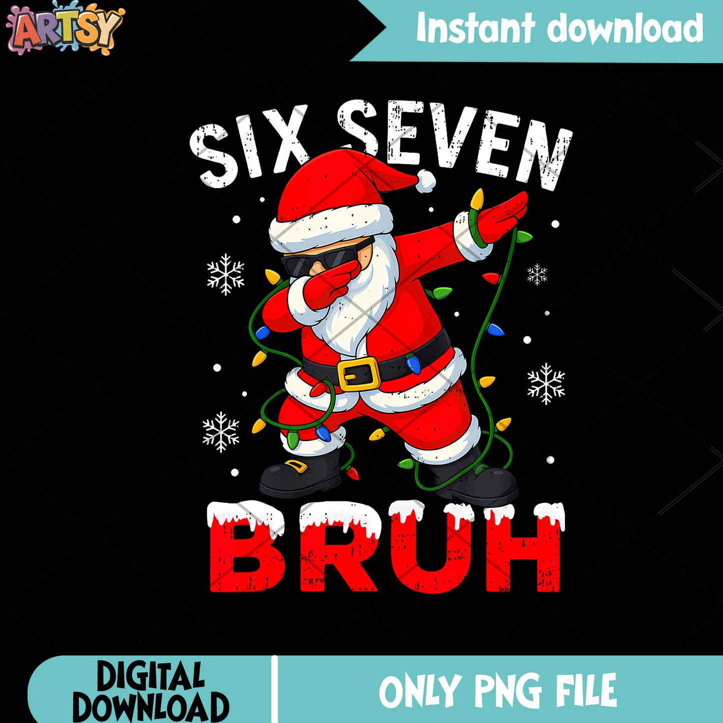 Cool brother santa claus png, santa hat png, christmas png