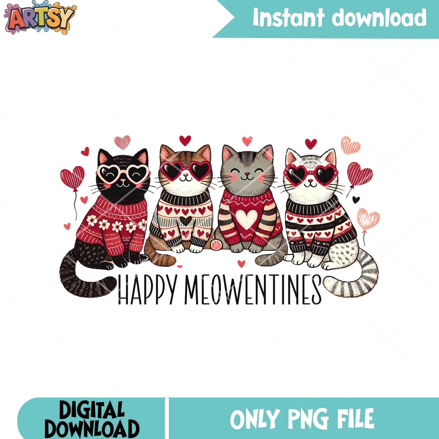 Cool sunglasses valentines cat png, valentines cat png, valentines day png
