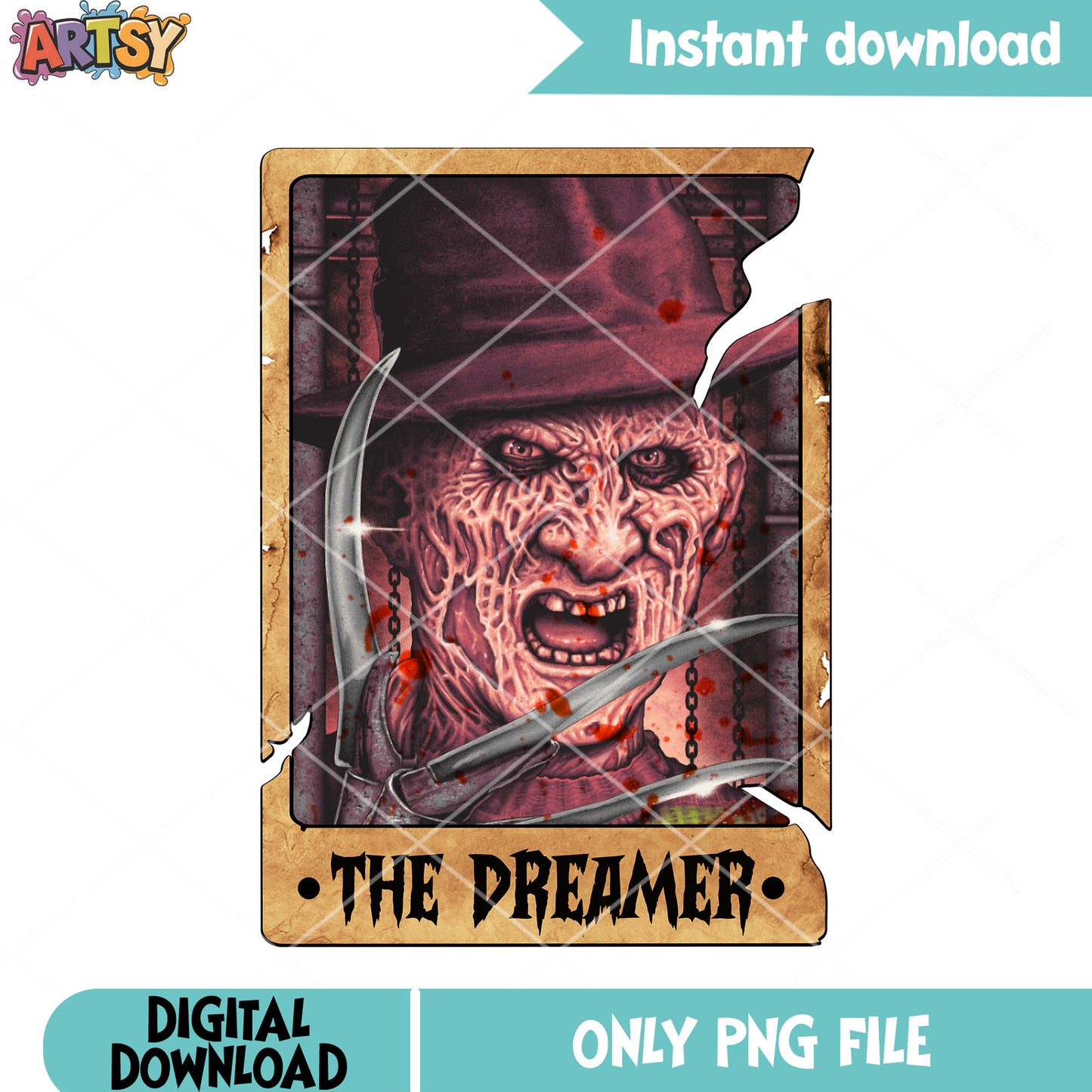 Crazy serial killer png, freddy krueger png, scary halloween png
