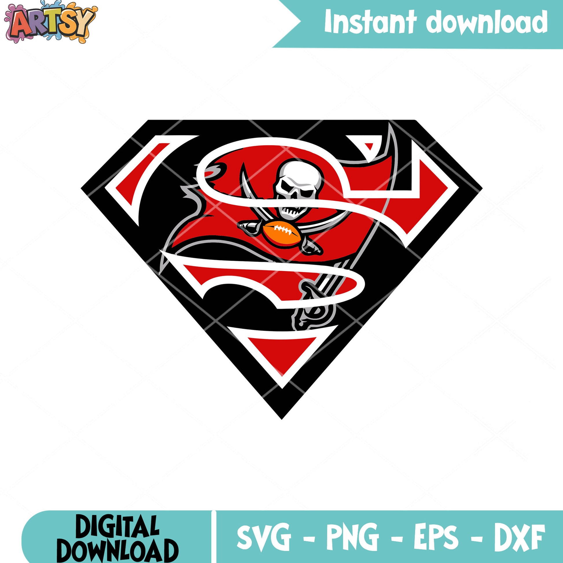 Crazy skull superman costume svg, buccaneers svg, superman svg