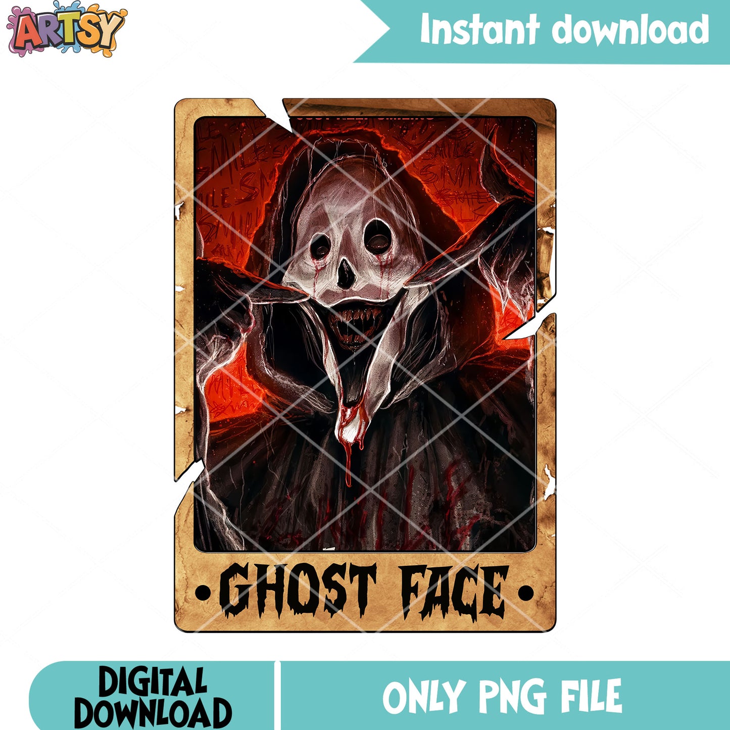 Creepy character white mask png, raincoat png, scream movies png