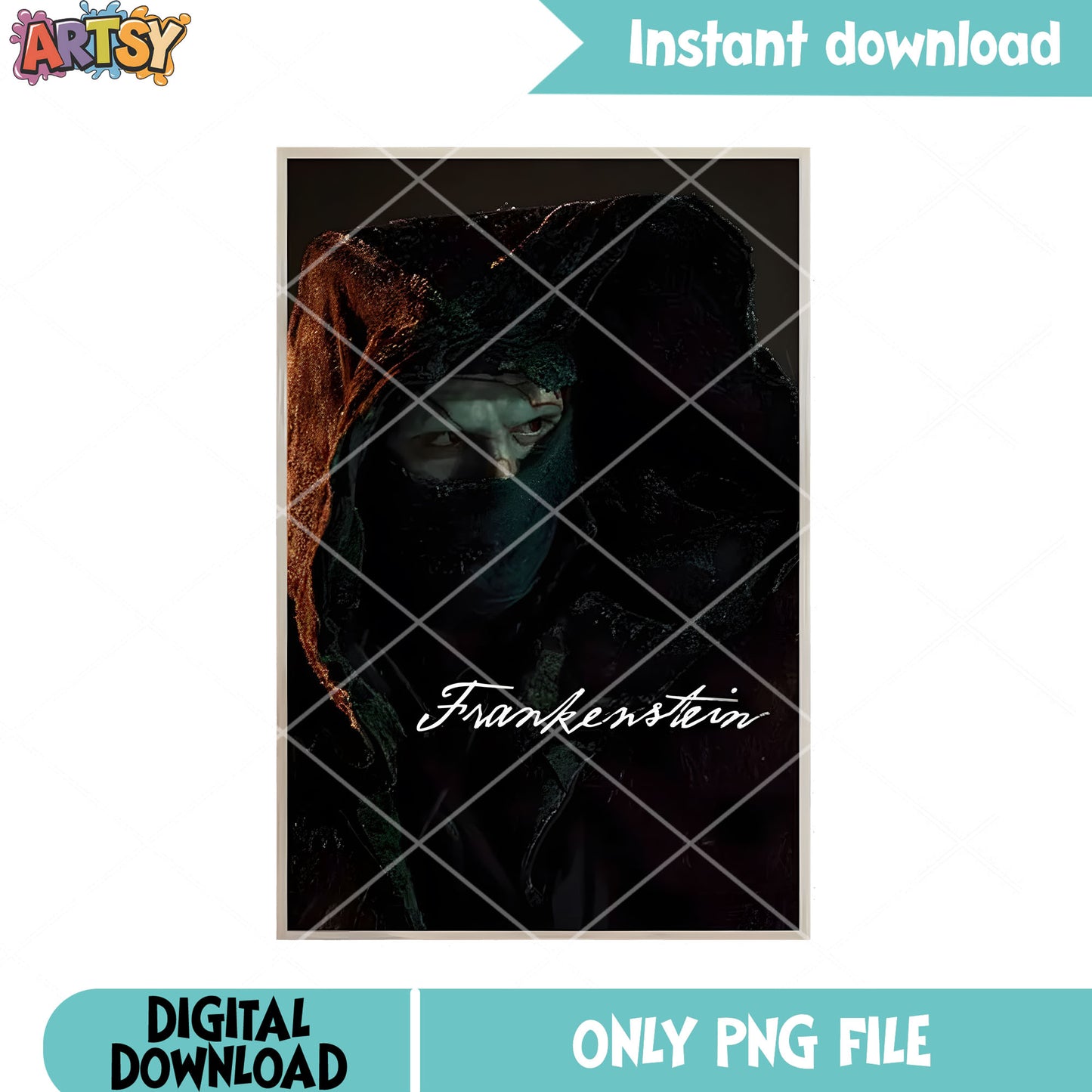 Creepy monster undead png, movie poster png, frankenstein png
