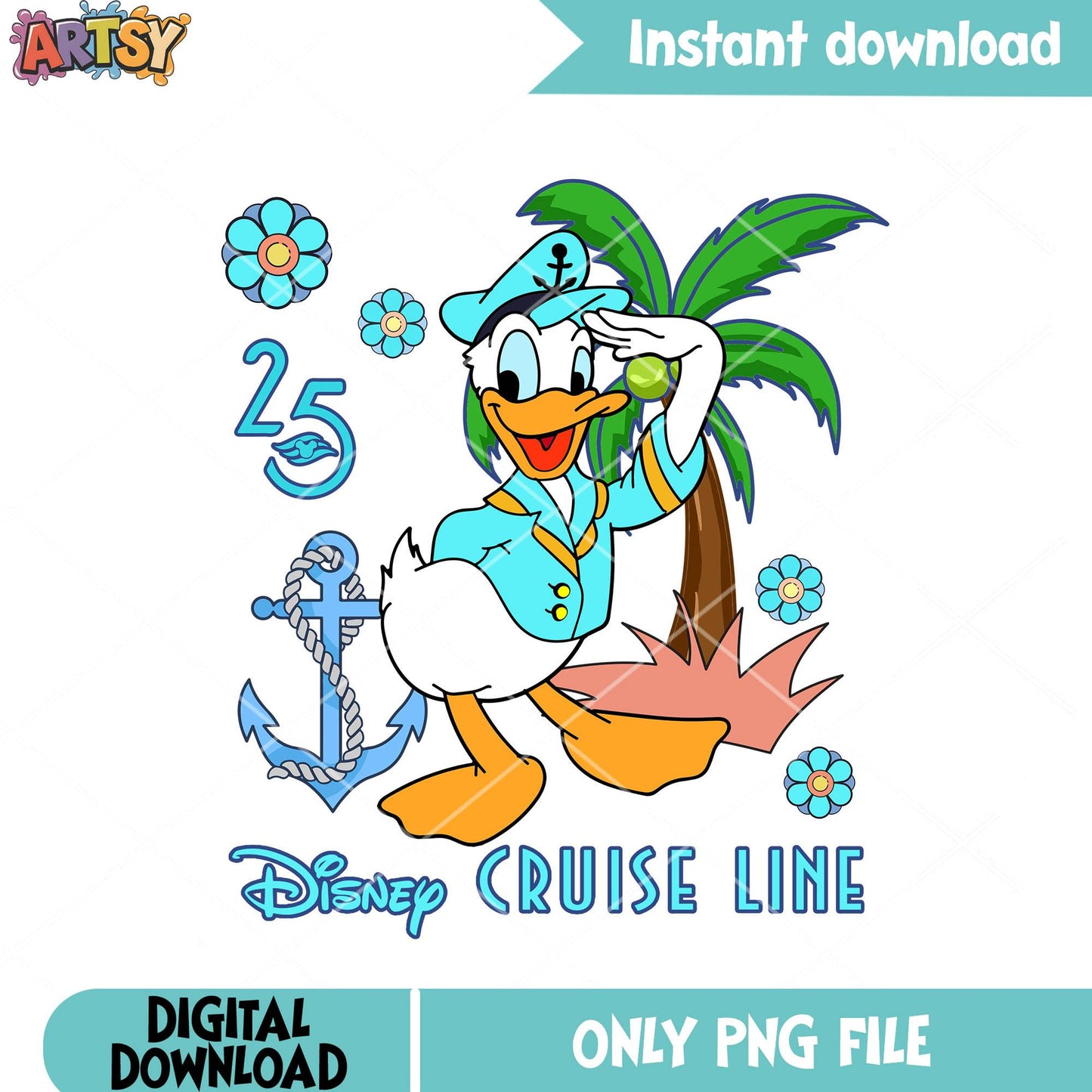 Cruise duck disney png, donald duck png, disney trip png