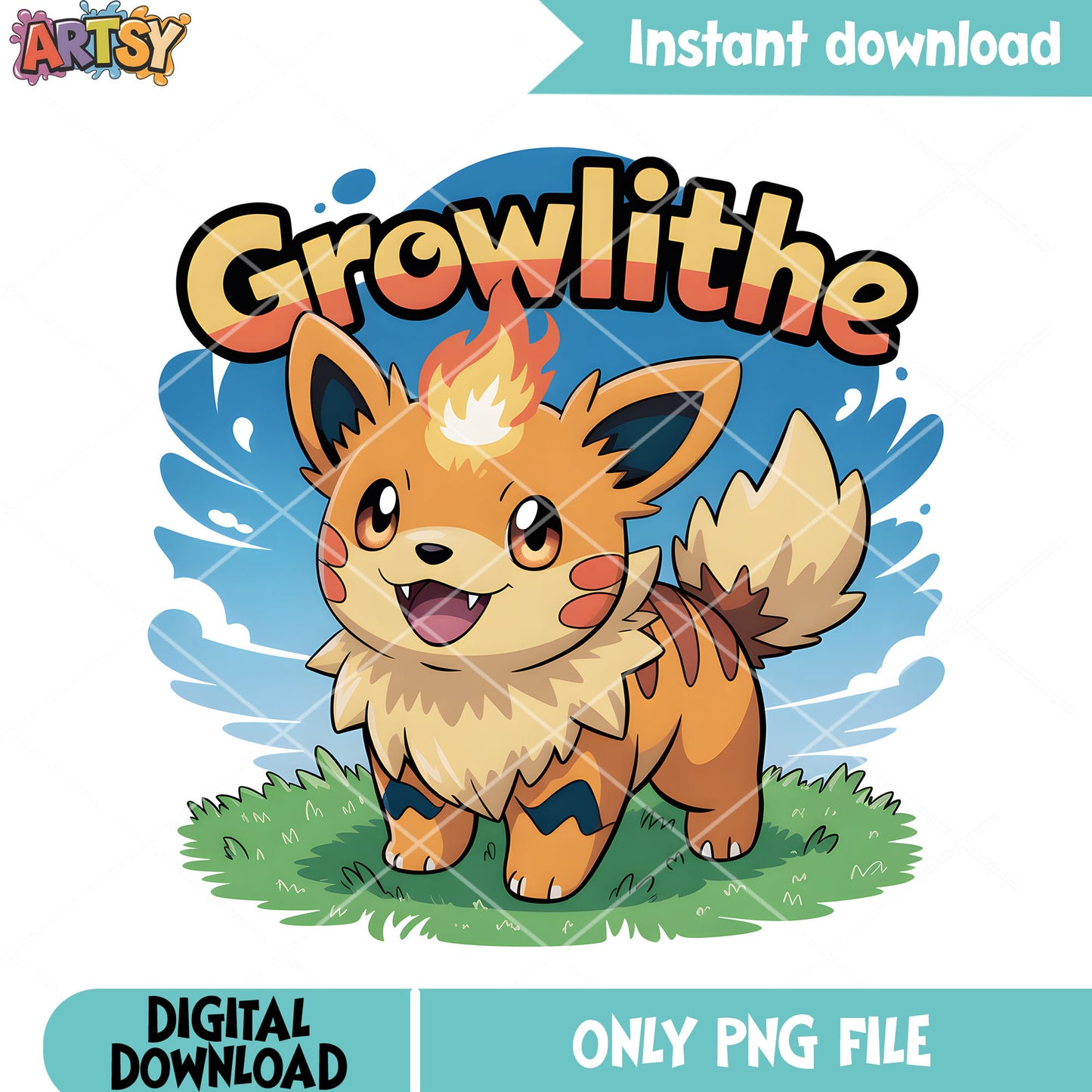 Ctue fire dog pokemon png, pokemon growlithe png, pokemon movie png