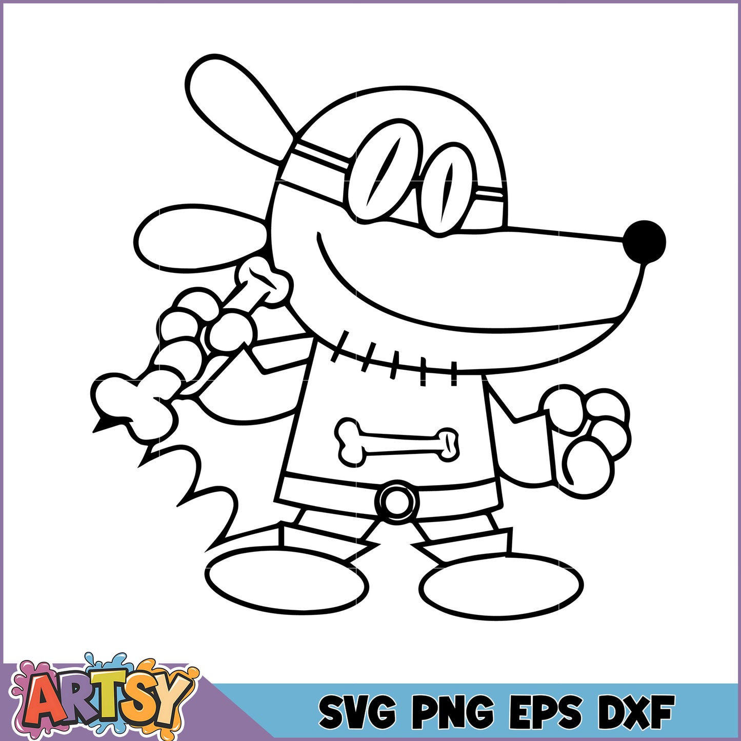 Cute Cartoon Dog SVG File for Fun Craft Projects