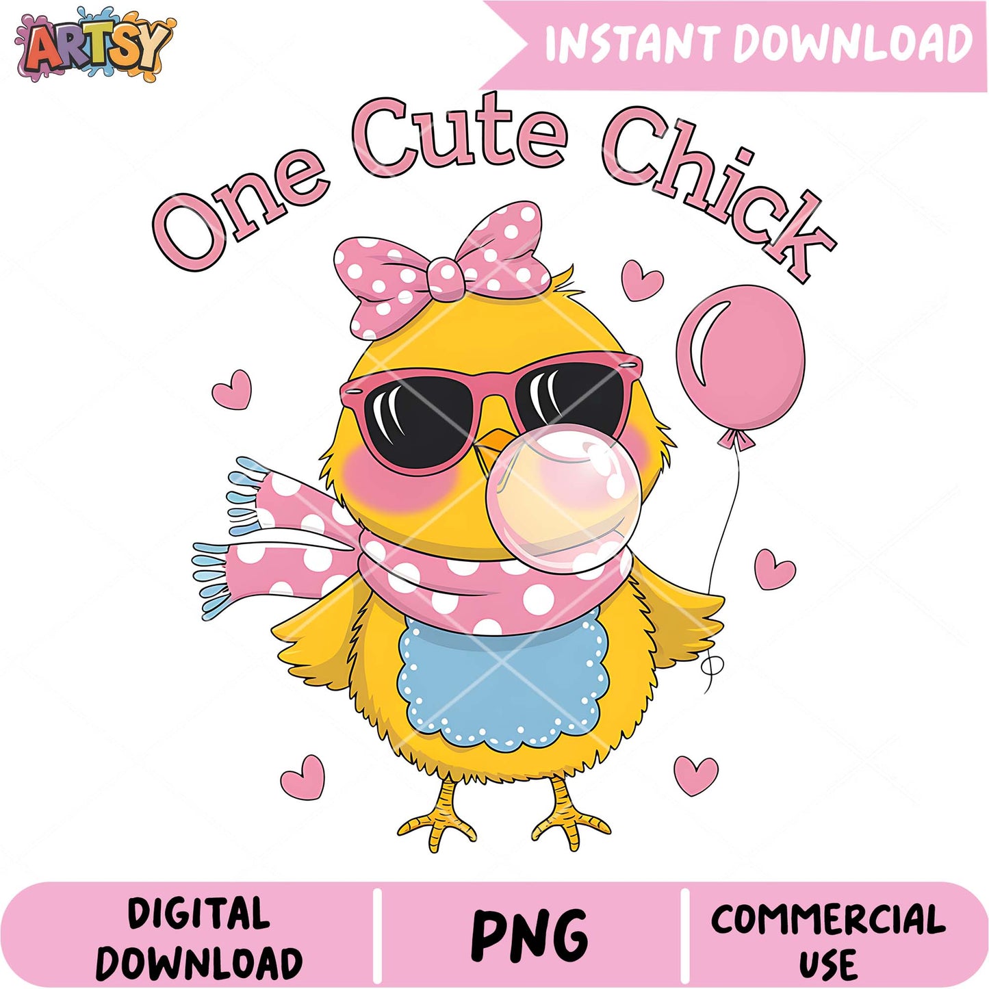 Cute Chick PNG Instant Download