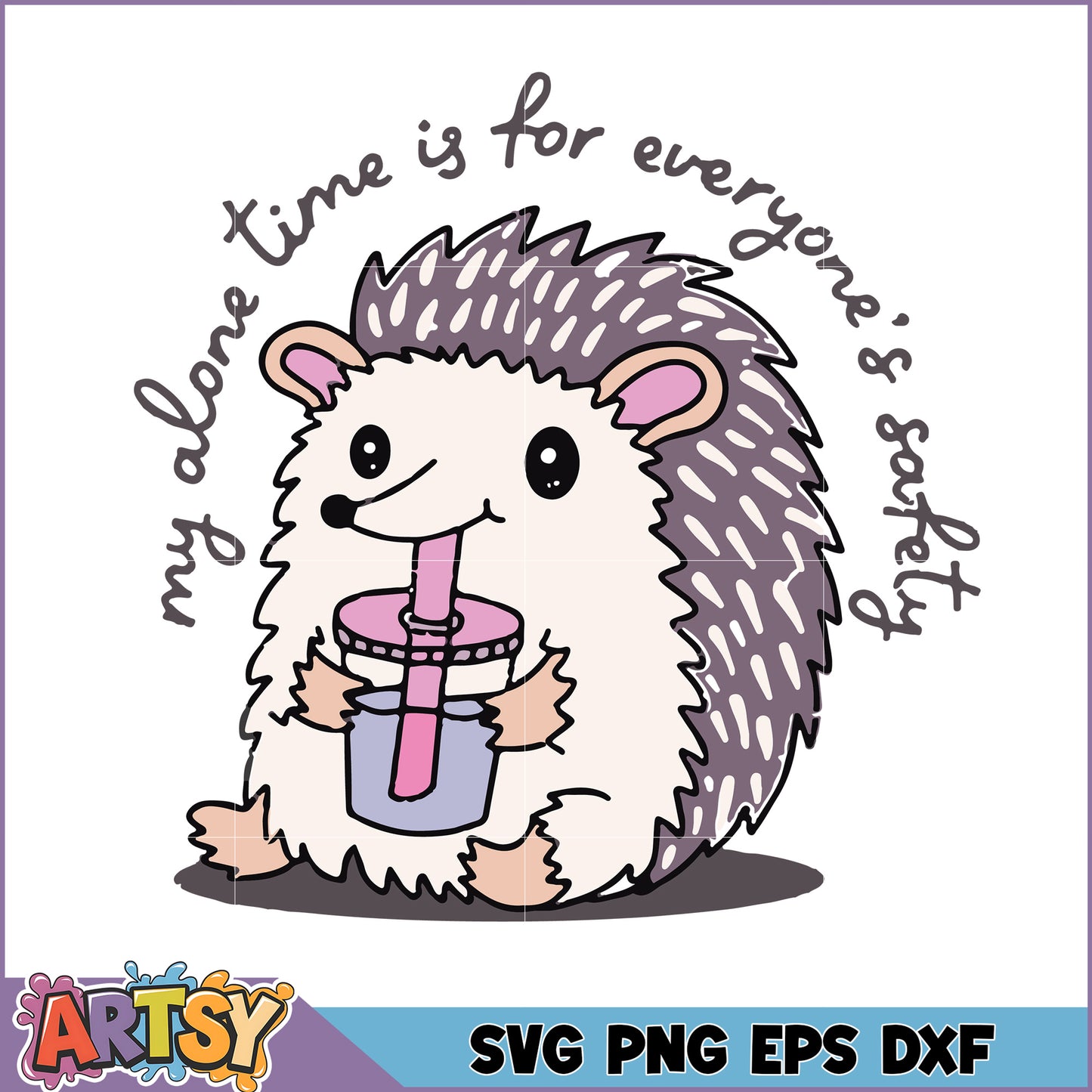Cute Hedgehog SVG, PNG, EPS, DXF