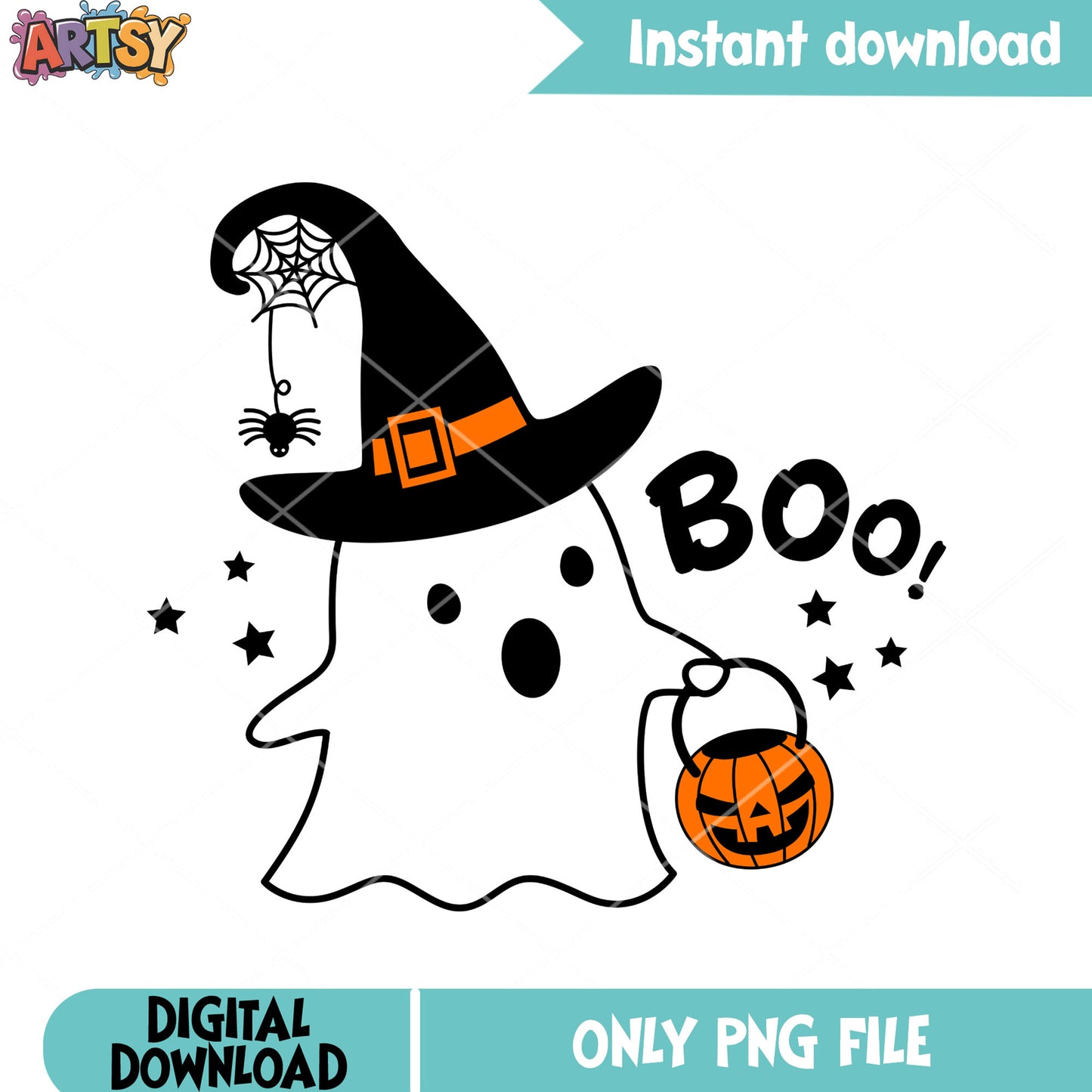 Cutie ghost witch hat png, Jack o lantern png, halloween scary png
