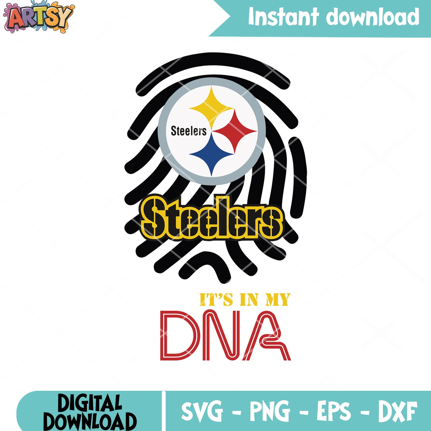 DNA steelers in my blood svg, afc svg, steelers pittsburgh svg