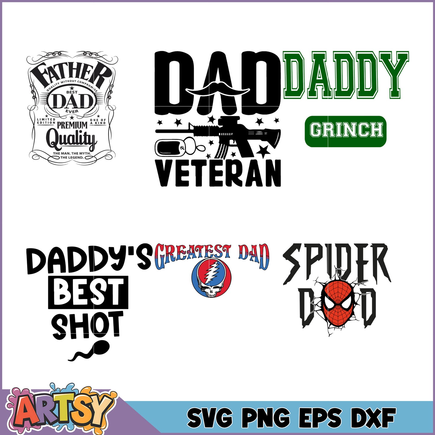Dad SVG Bundle Father's Day Designs