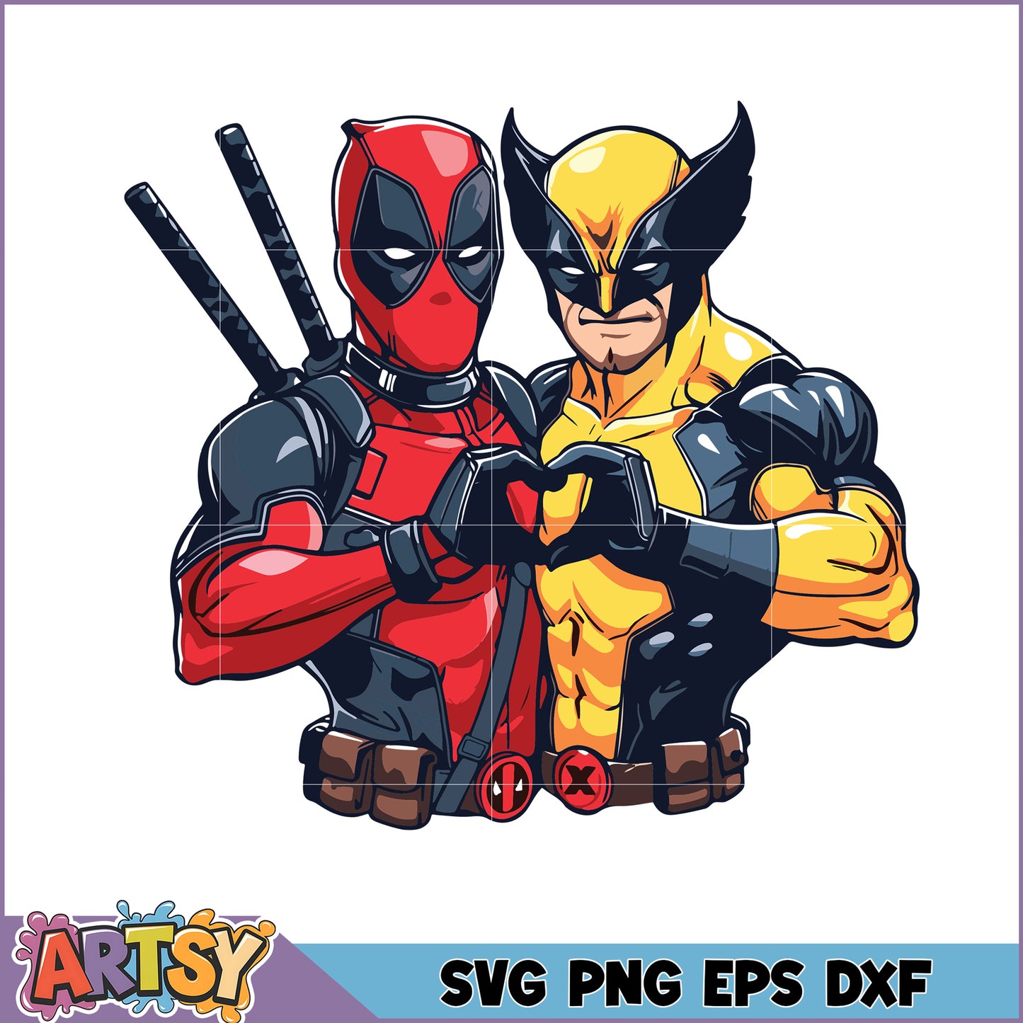Deadpool Wolverine SVG Cut File