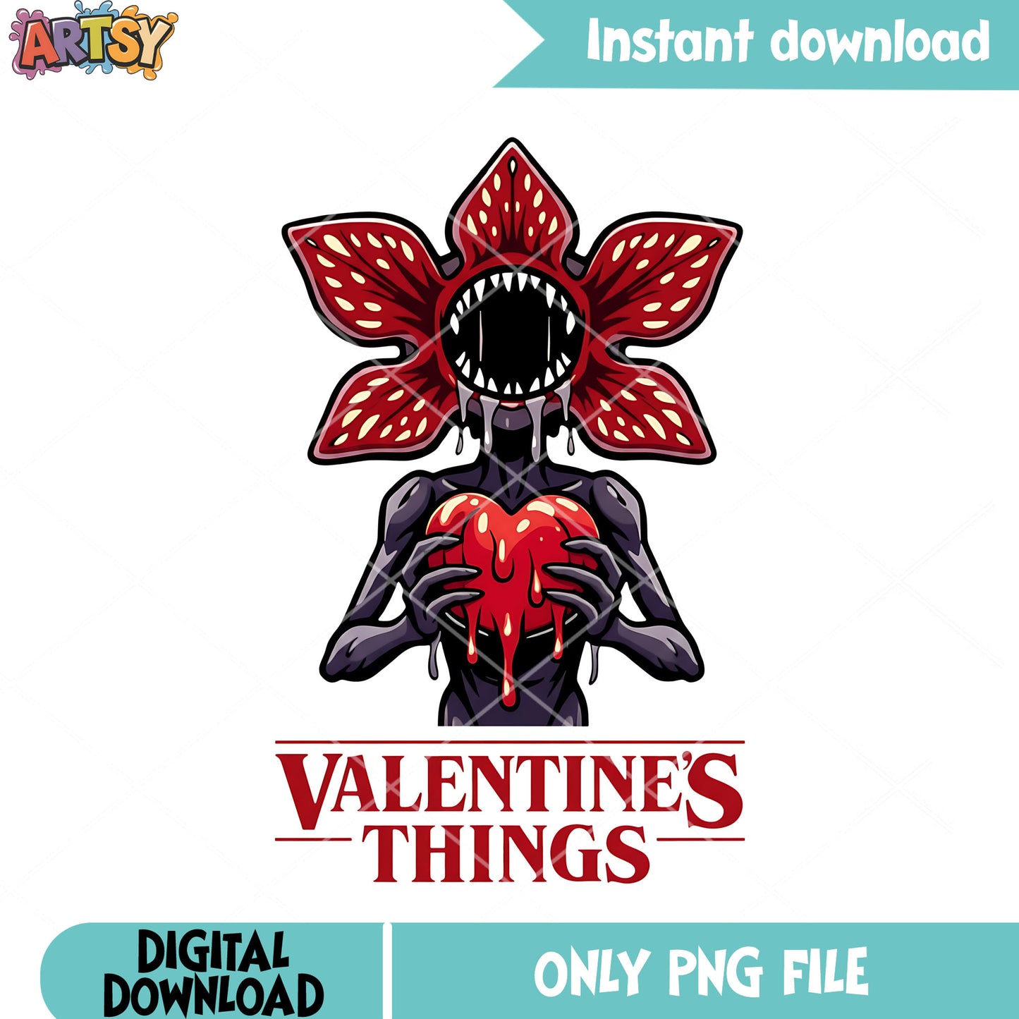 Demogorgon stranger things png,heartfelt png,artistic png