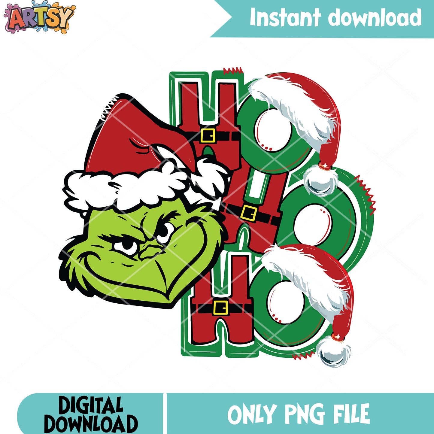 Demon smile grinch xmas png, santa claus costume png, the grinch png