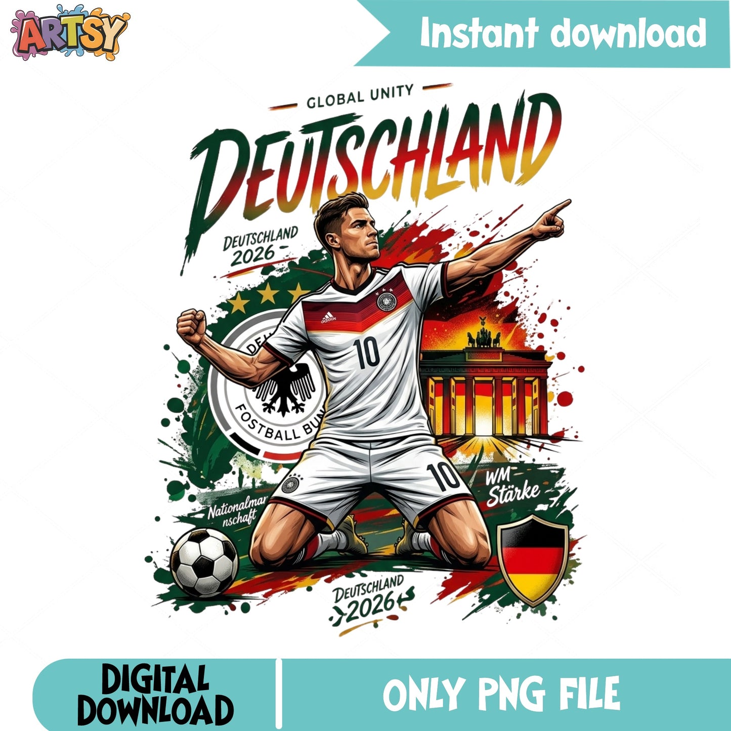 Deutschland Soccer PNG, Germany Football World Cup 2026 PNG, Soccer PNG