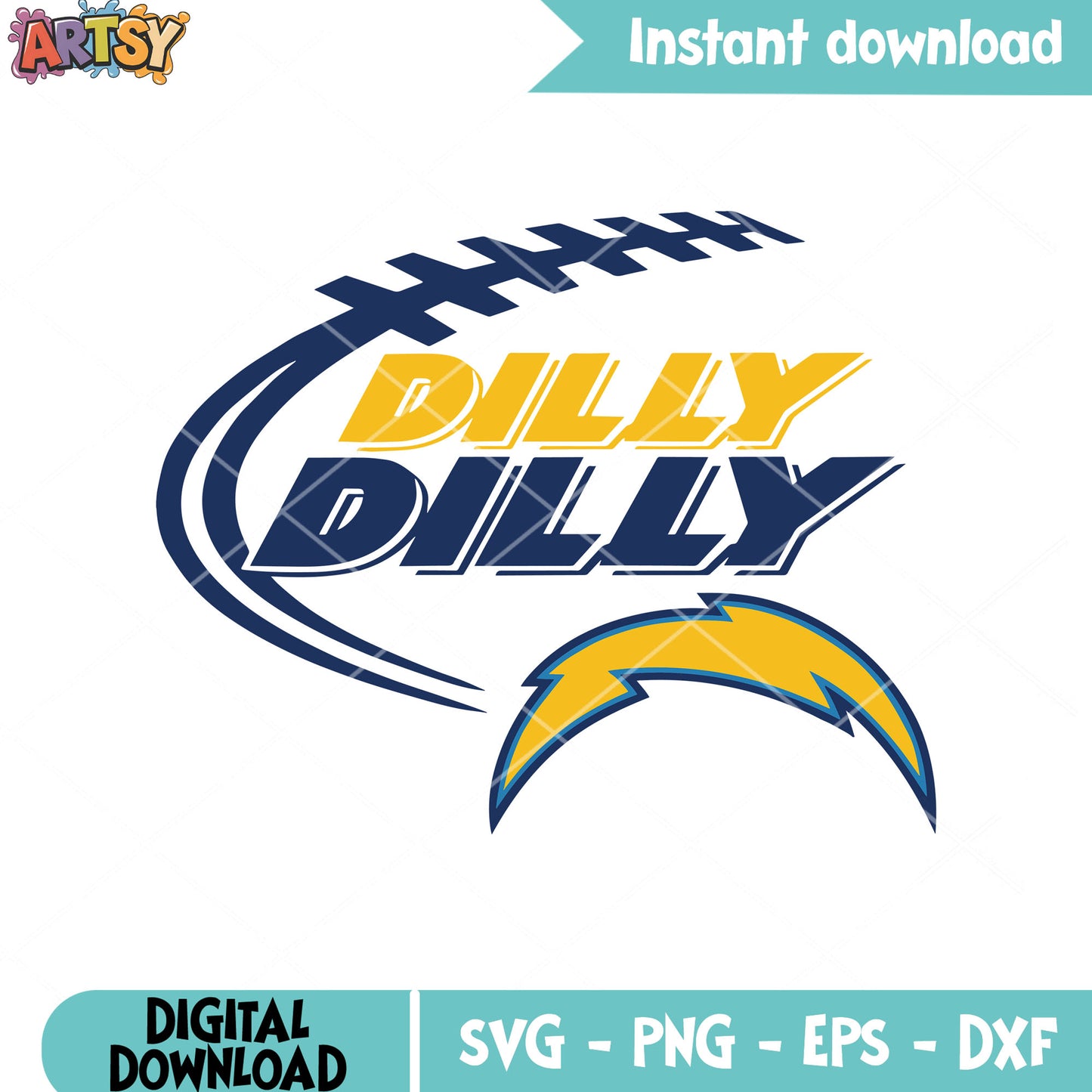 Dilly dilly los angeles svg, American football svg, la chargers svg