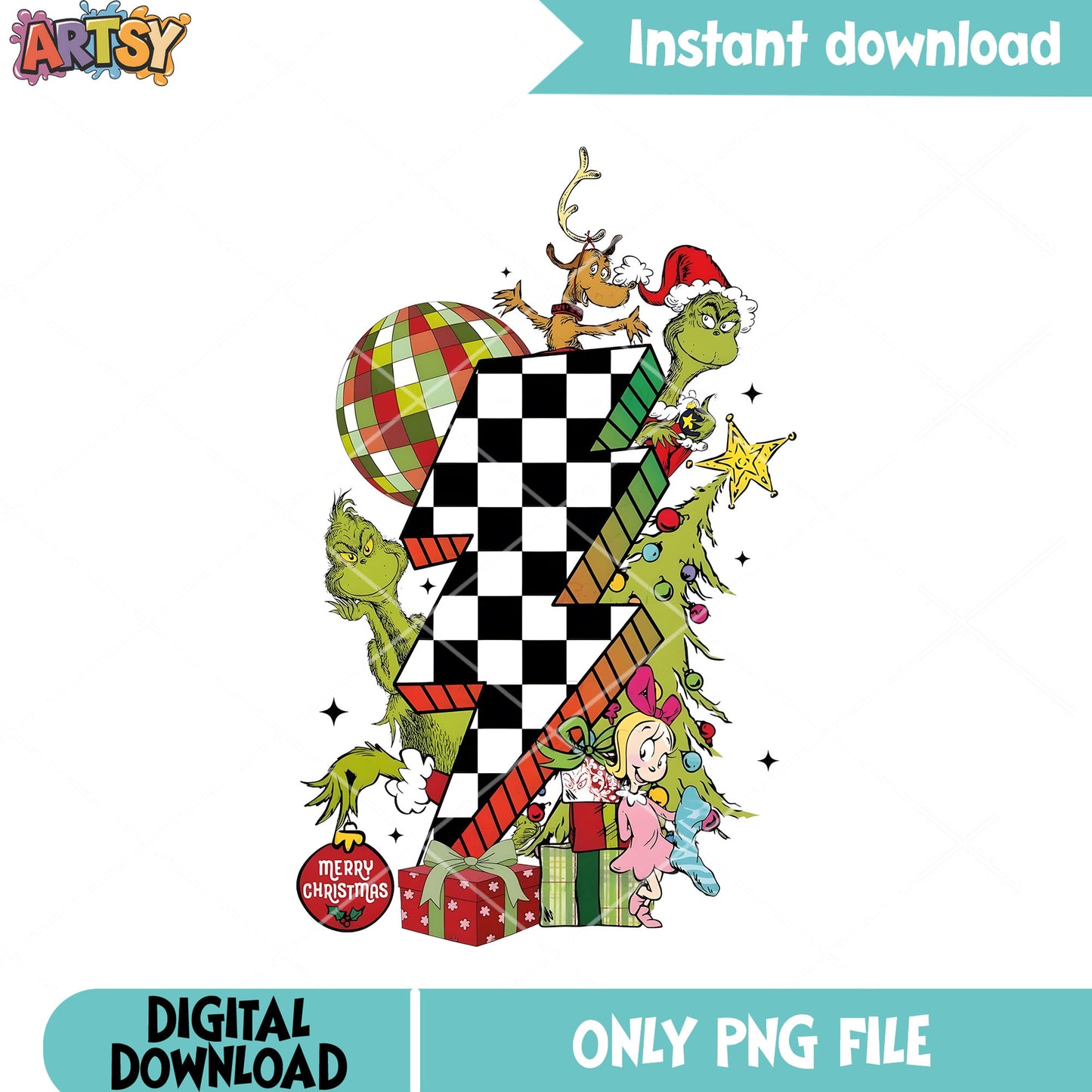 Disco holiday christmas grinch png, christmas gifts png, cindy lou who png