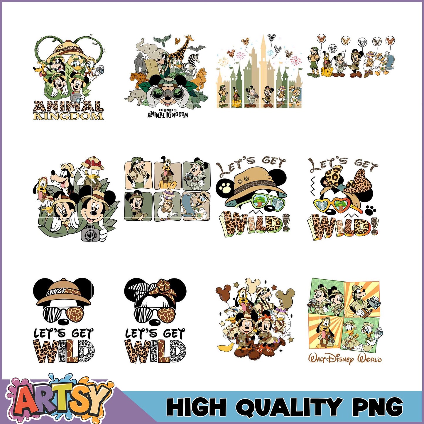 Disney Animal Kingdom PNG Bundle - High Quality