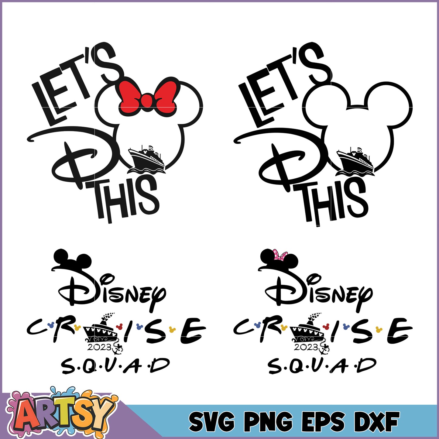 Disney Cruise SVG Bundle Squad Designs