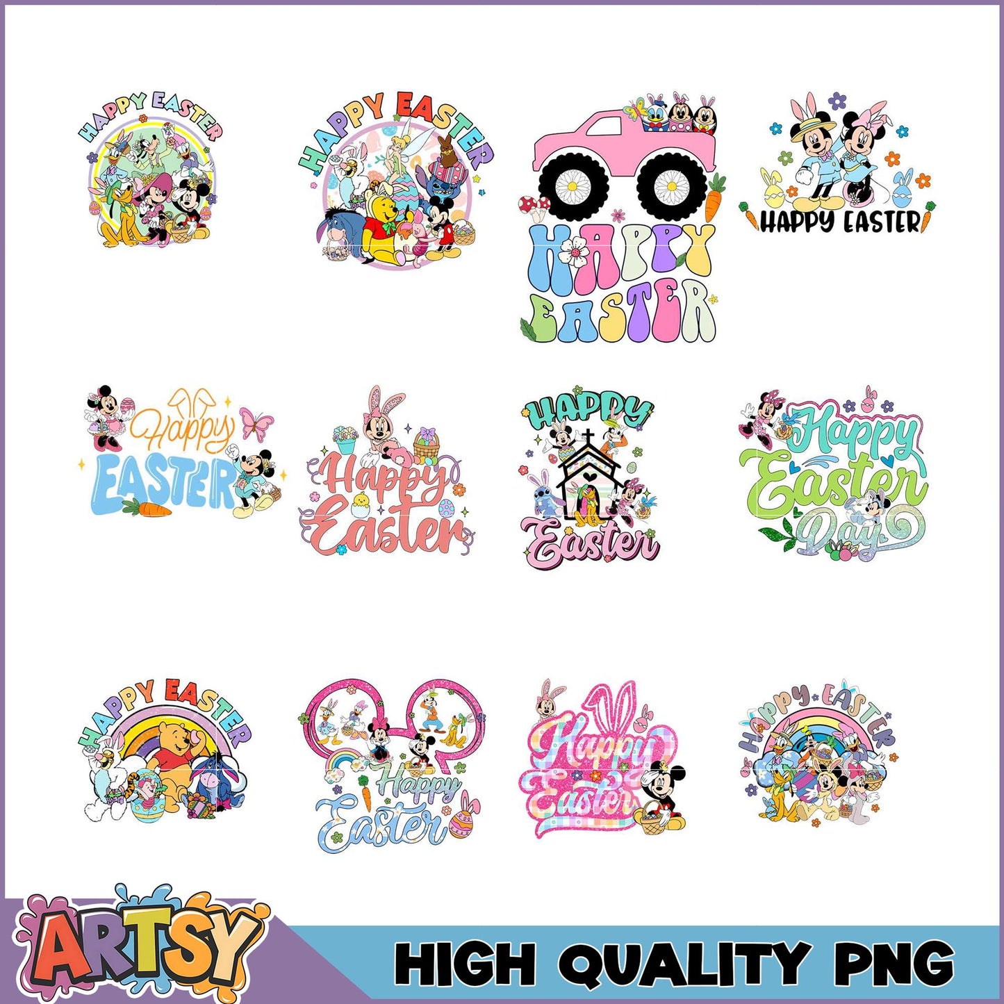 Disney Easter PNG Bundle High Quality Images