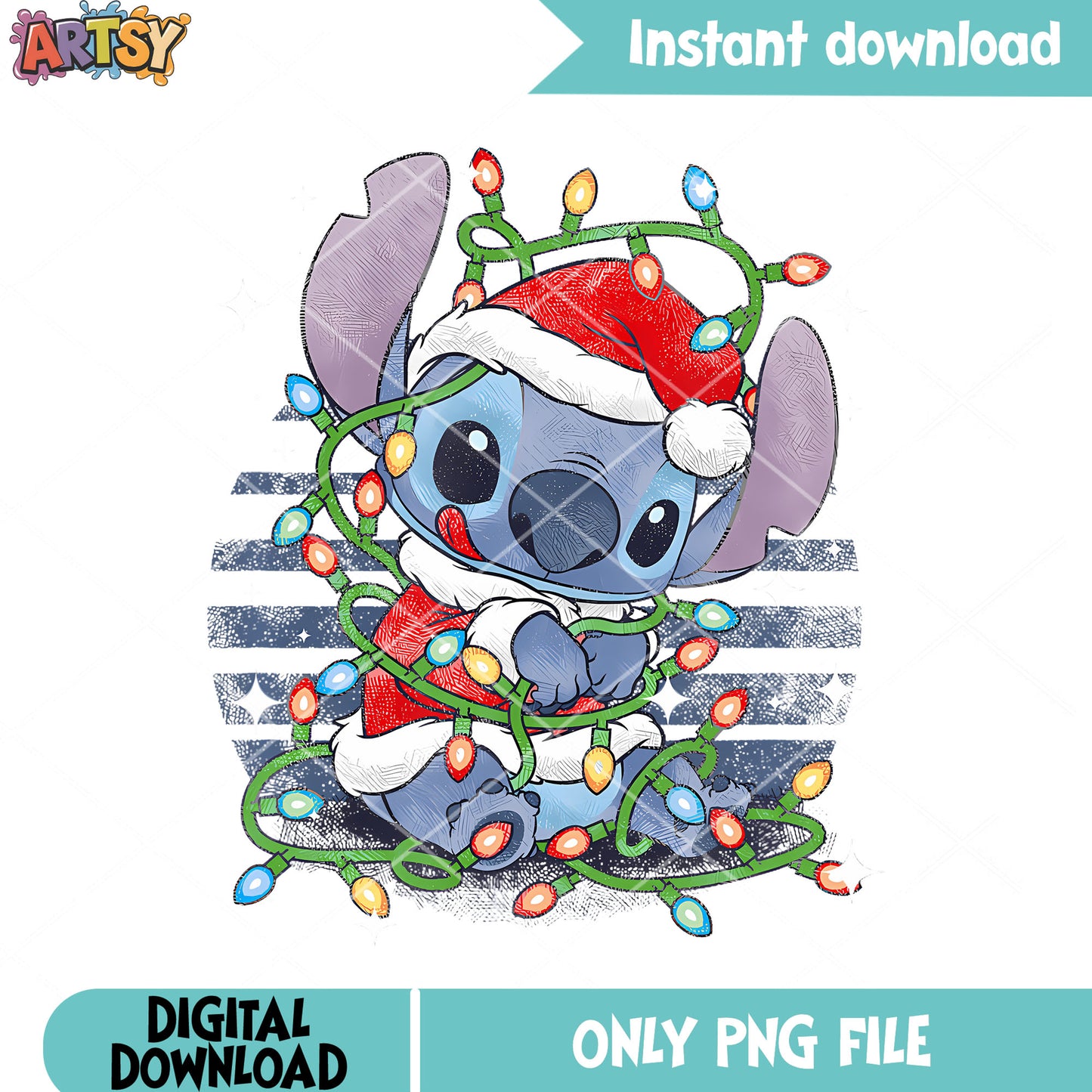 Disney Lilo Stitch Christmas png, christmas png, stitch and lilo png