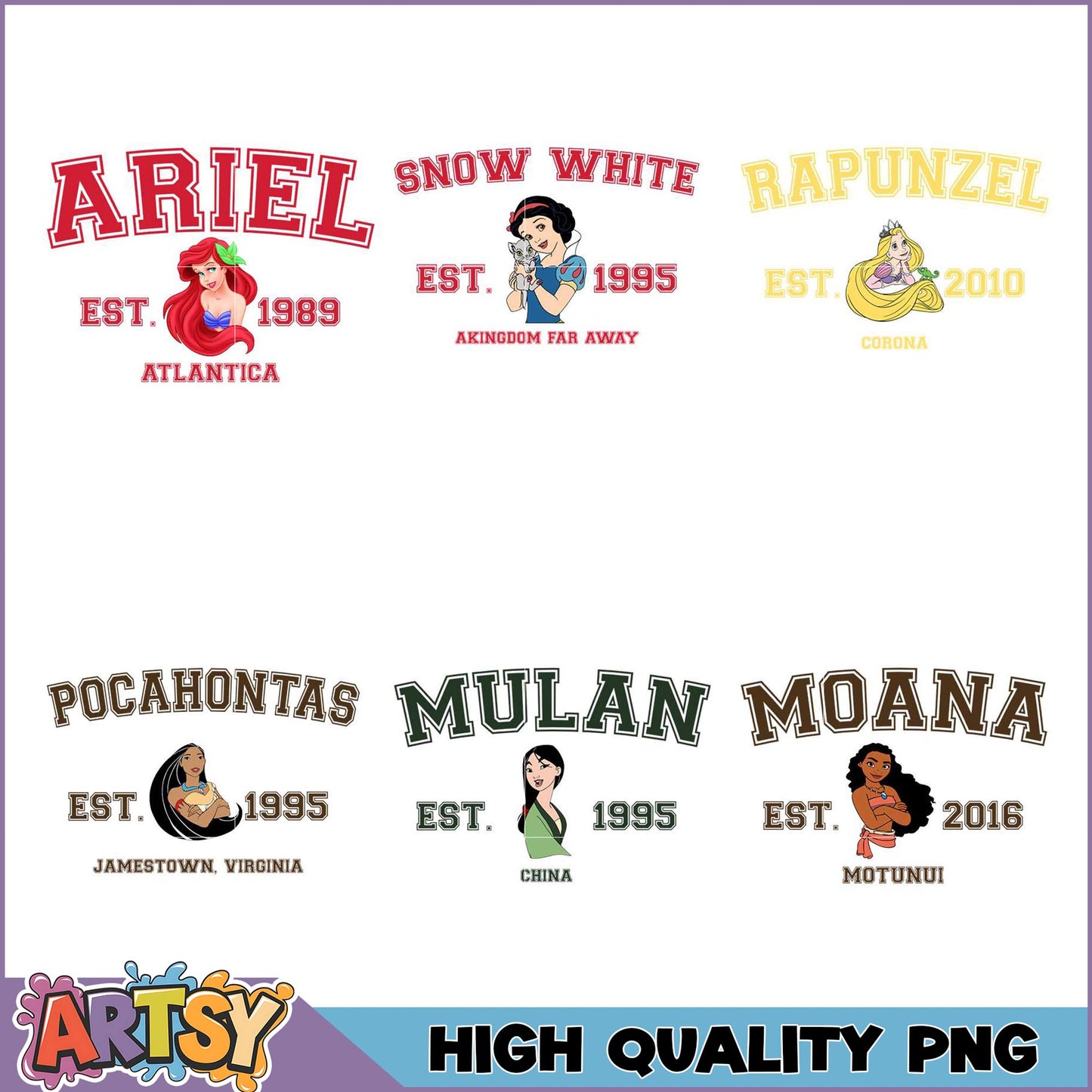 Disney Princess Png Bundle Designs for Creative Projects