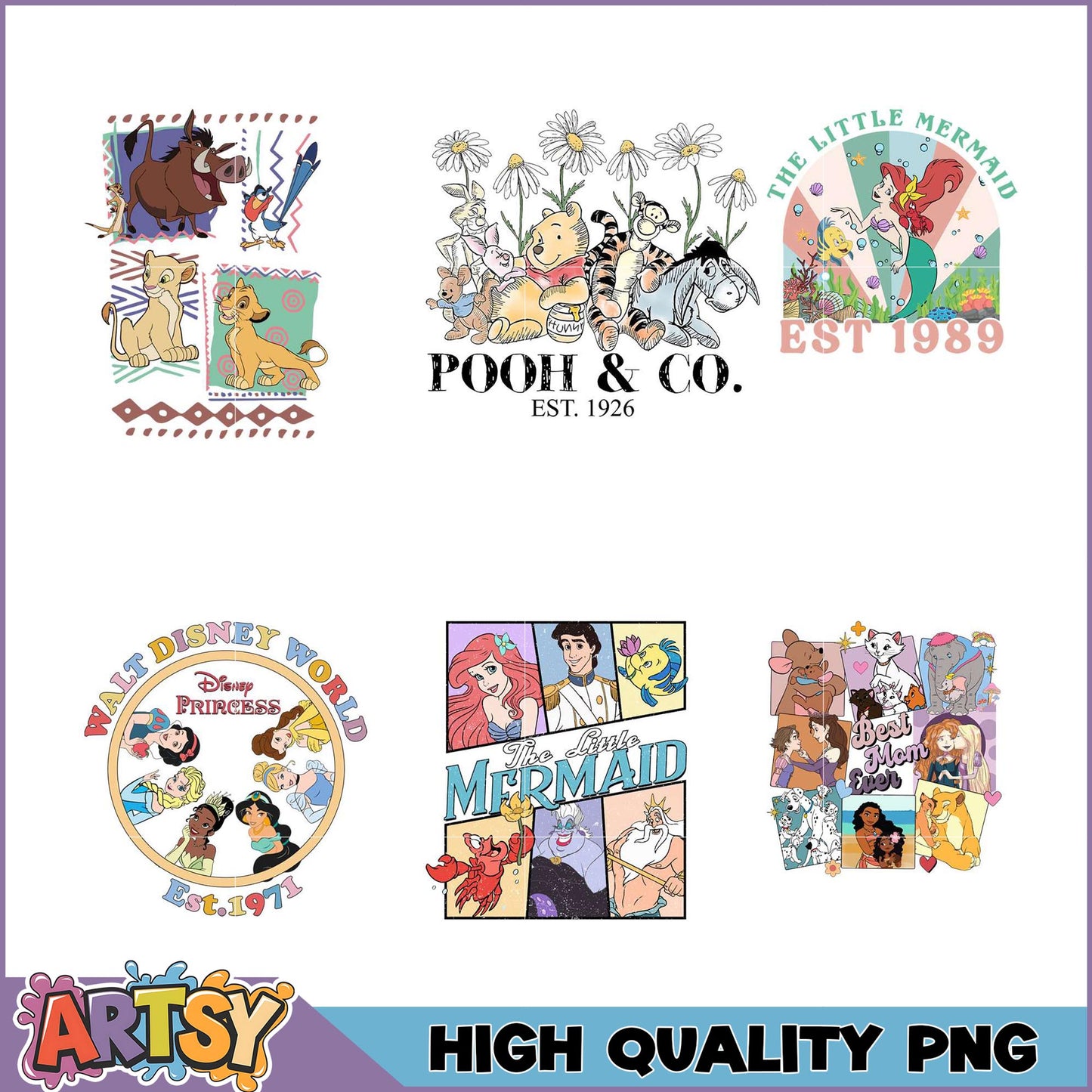 Disney Princess & Friends PNG Bundle High Quality