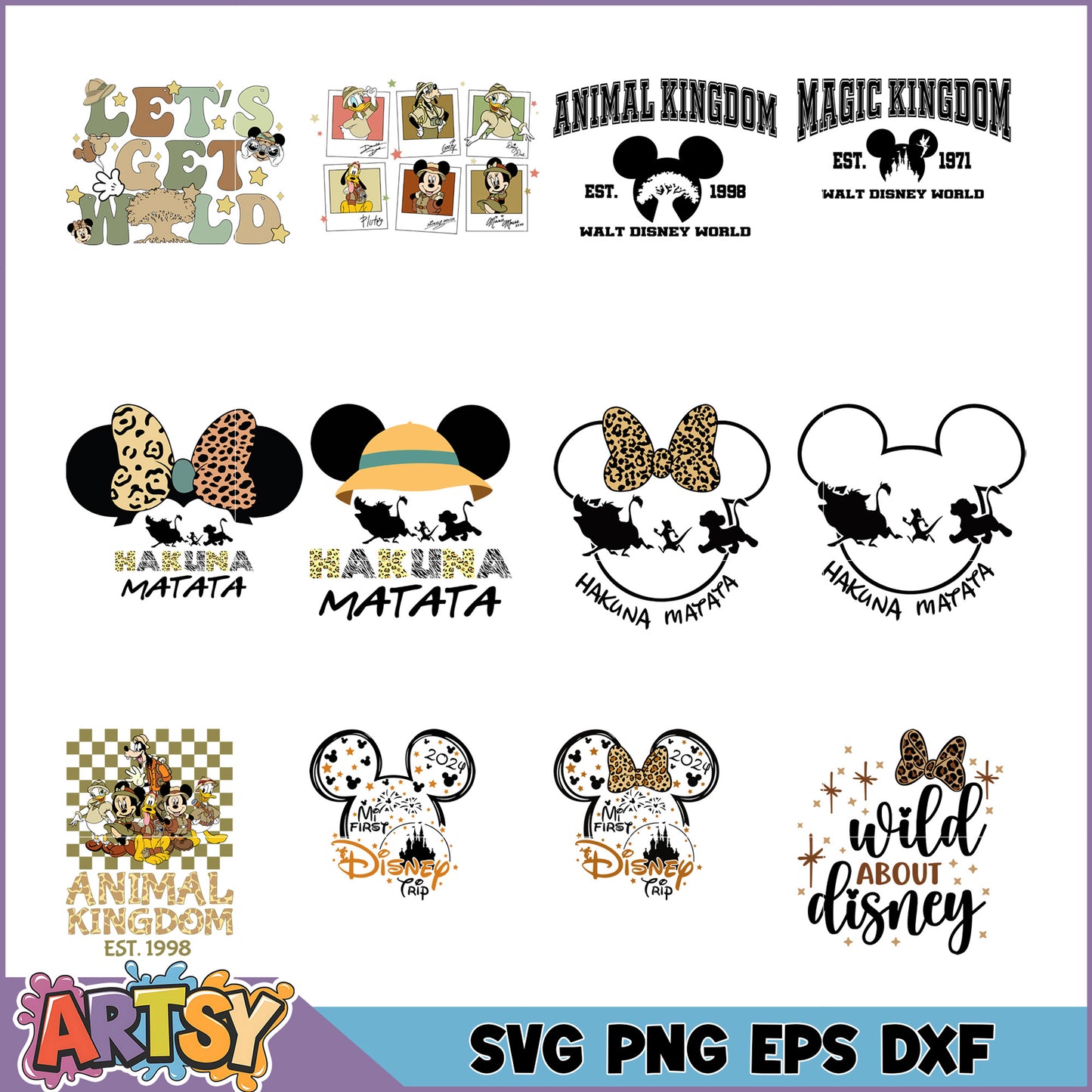 Disney SVG Bundle Animals & More