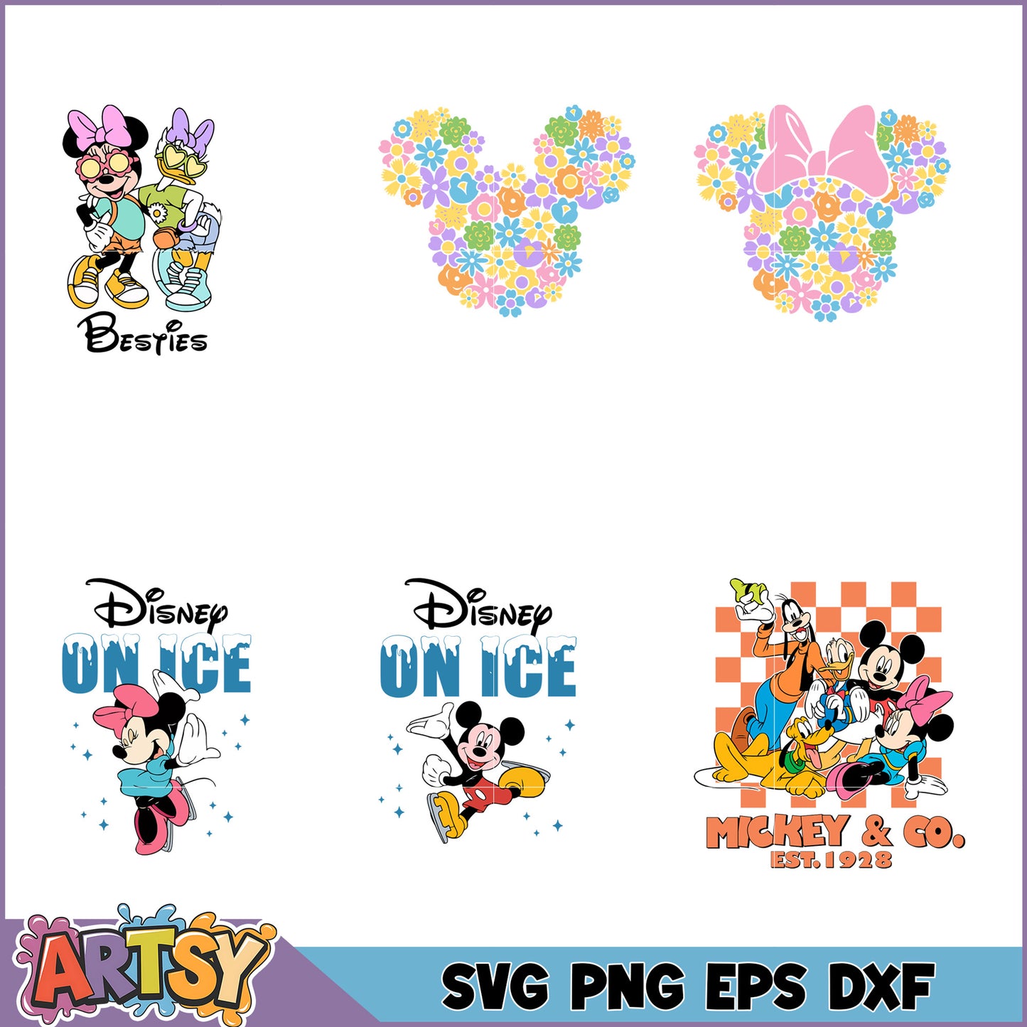 Disney SVG Bundle Mickey, Minnie, Friends