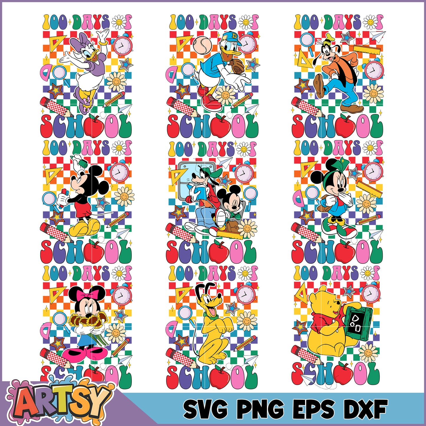 Disney School SVG Bundle 100 Days