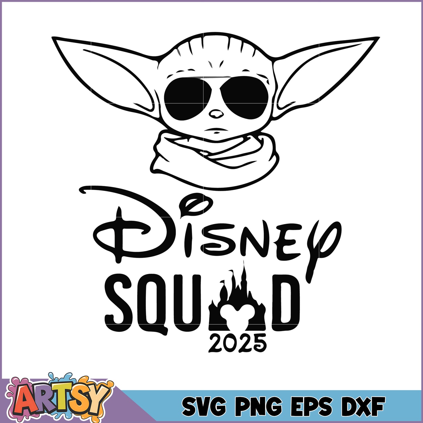 Disney Squad 2025 SVG Graphic Cool Character Design