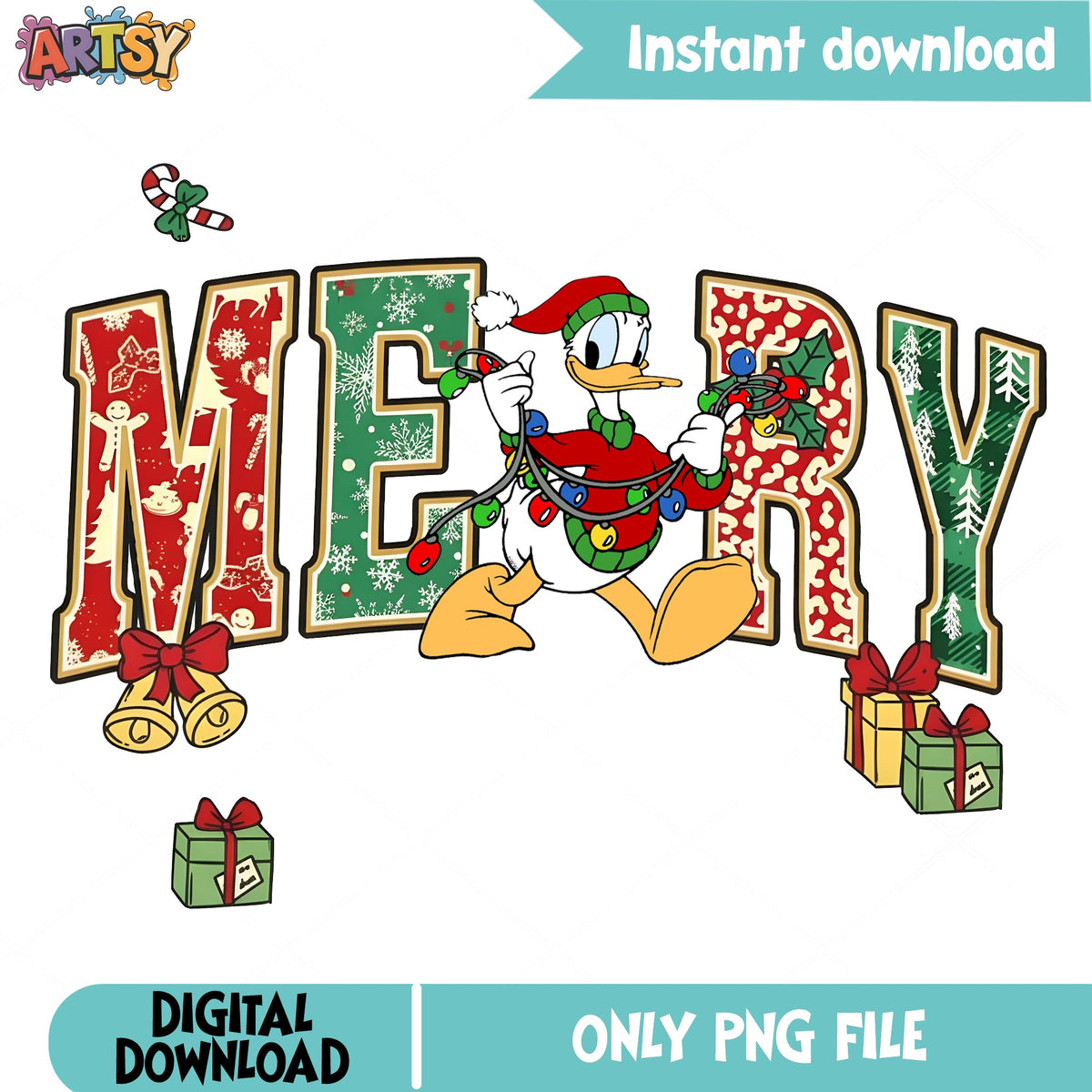 Disney Characters Very Merry Christmas Donald aotoi