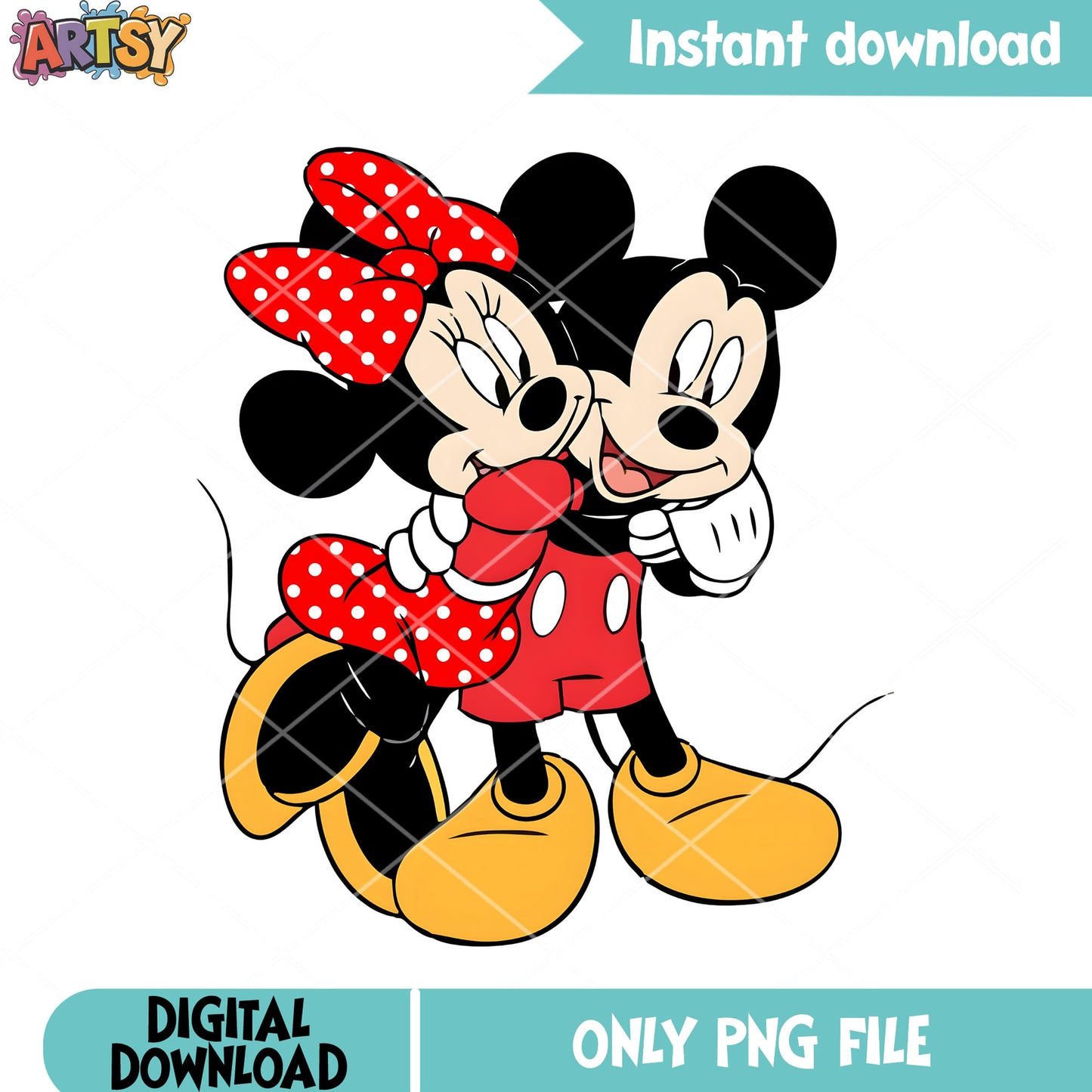 Disney couple hug valentine png, valentine gifts png, mickey mouse png