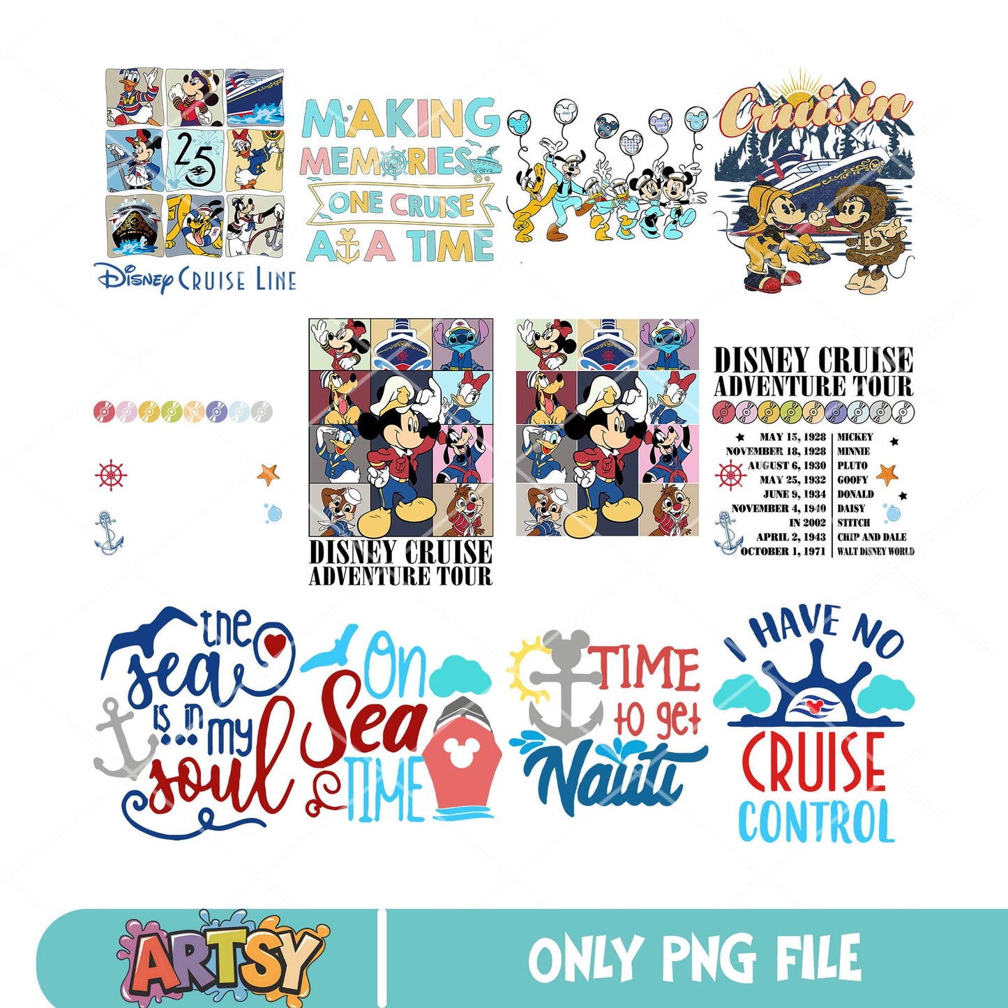 Disney cruise quotes png bundle, disney cruise png, mickey cruise png