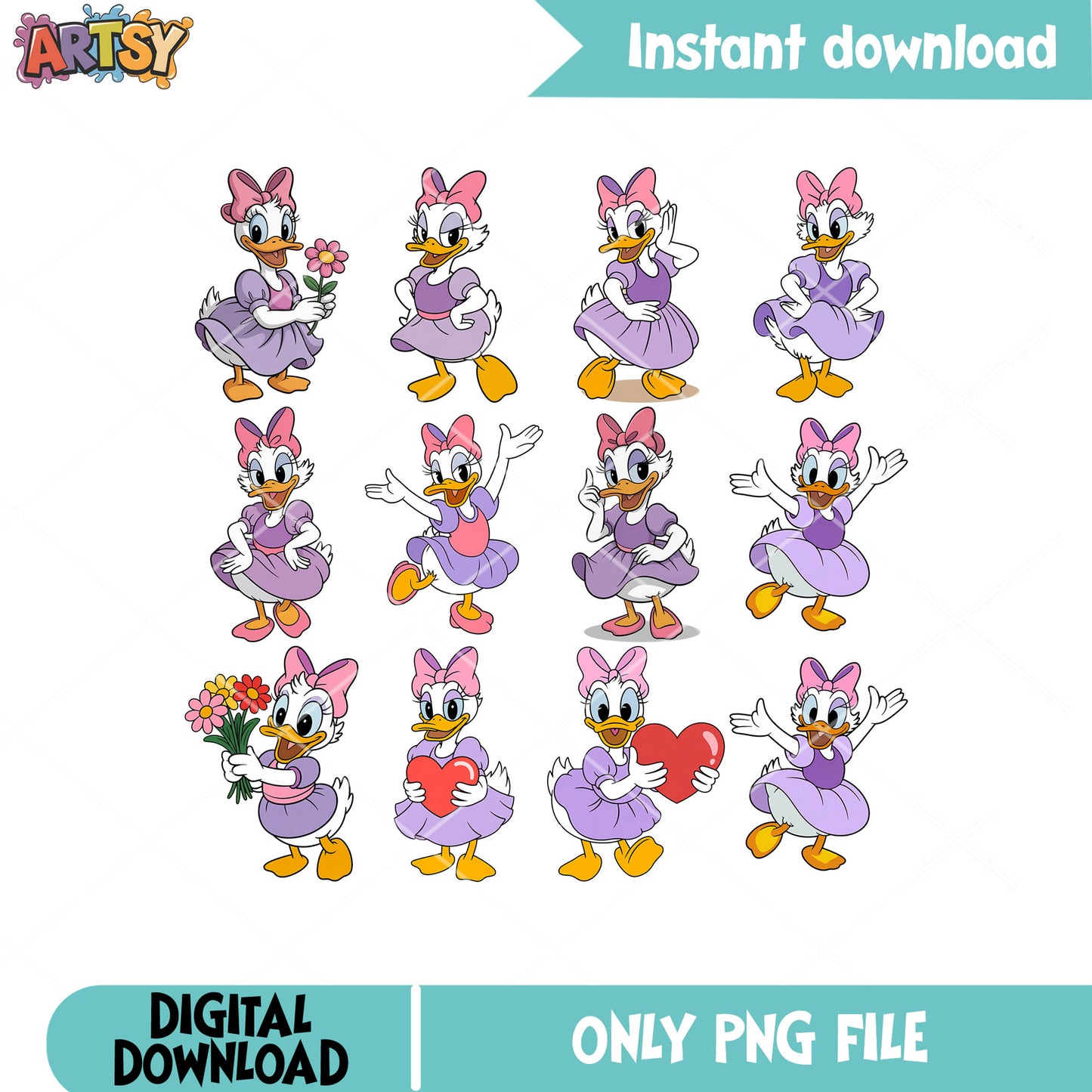 Disney duck png bundle, daisy disney png, disney duck png