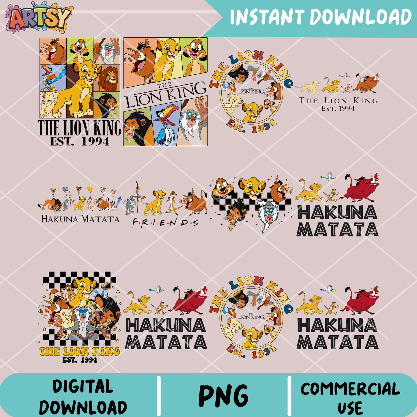 Disney hakuna matata png bundle, hakuna matata png, lion king png