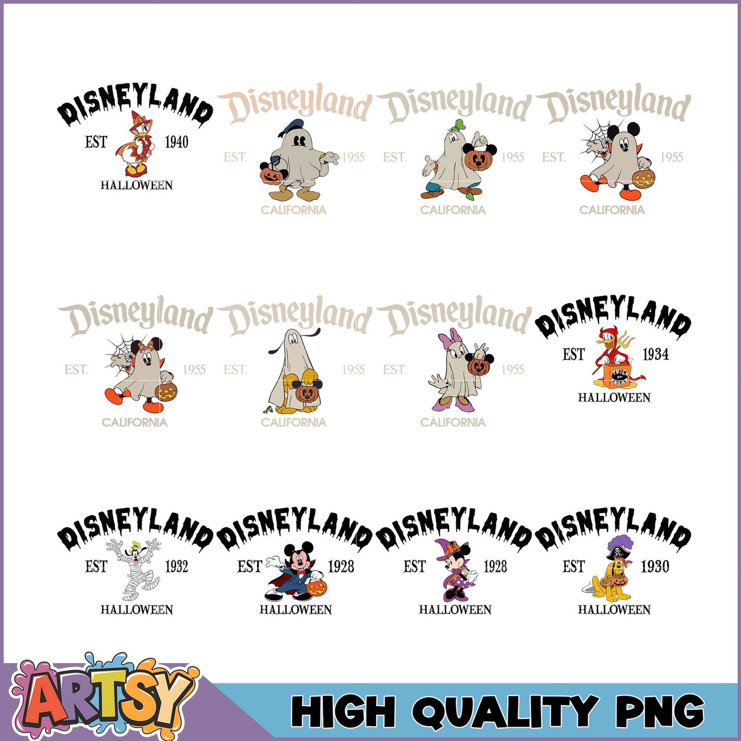 Disneyland Halloween PNG Bundle High Quality Images