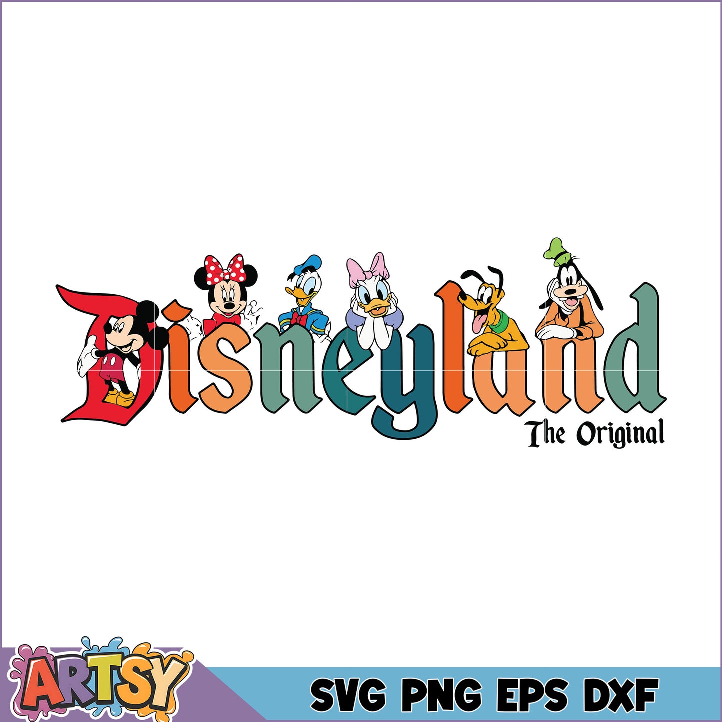 Disneyland SVG Characters Retro Logo