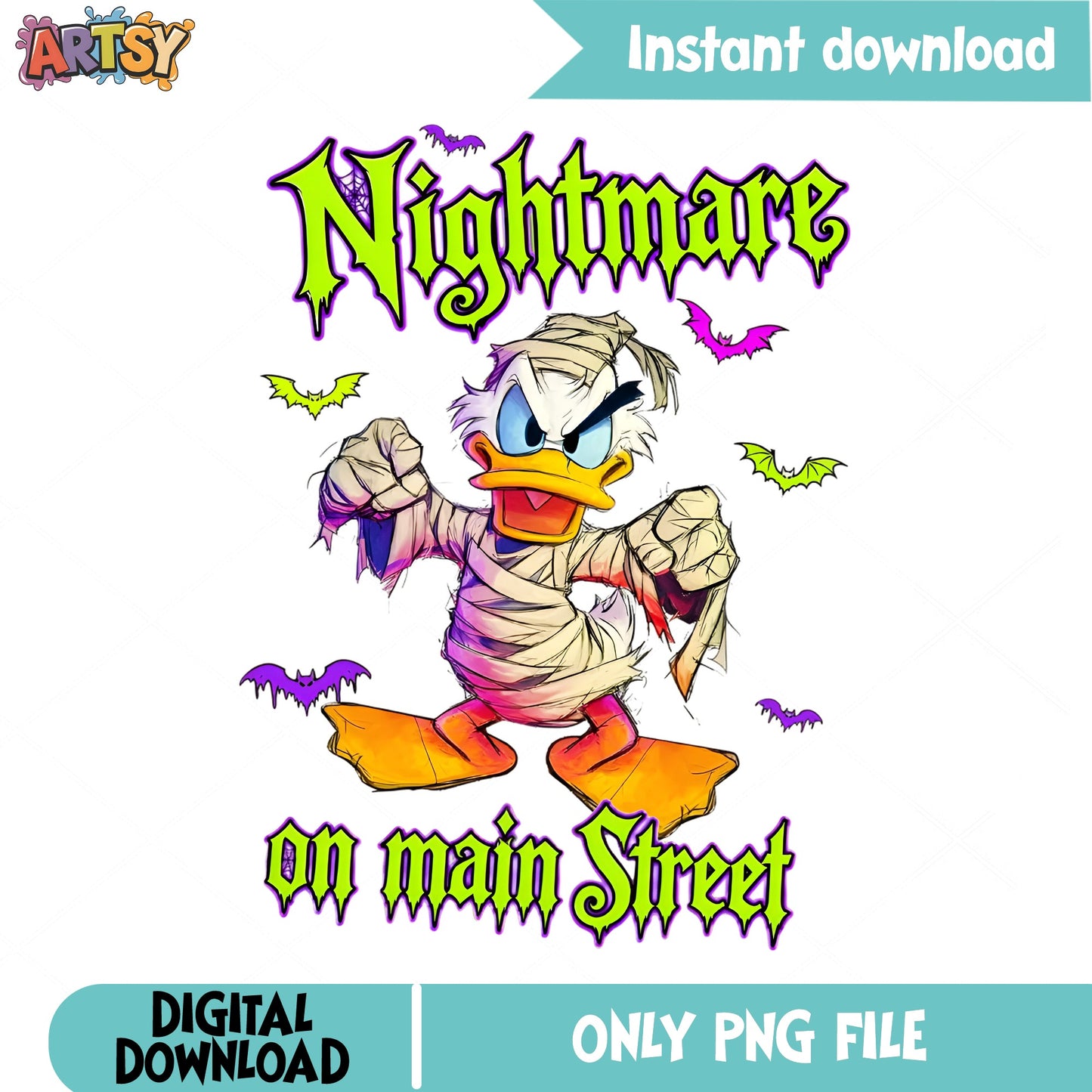 Donald Duck Halloween PNG, Nightmare On Main Street, Disney PNG