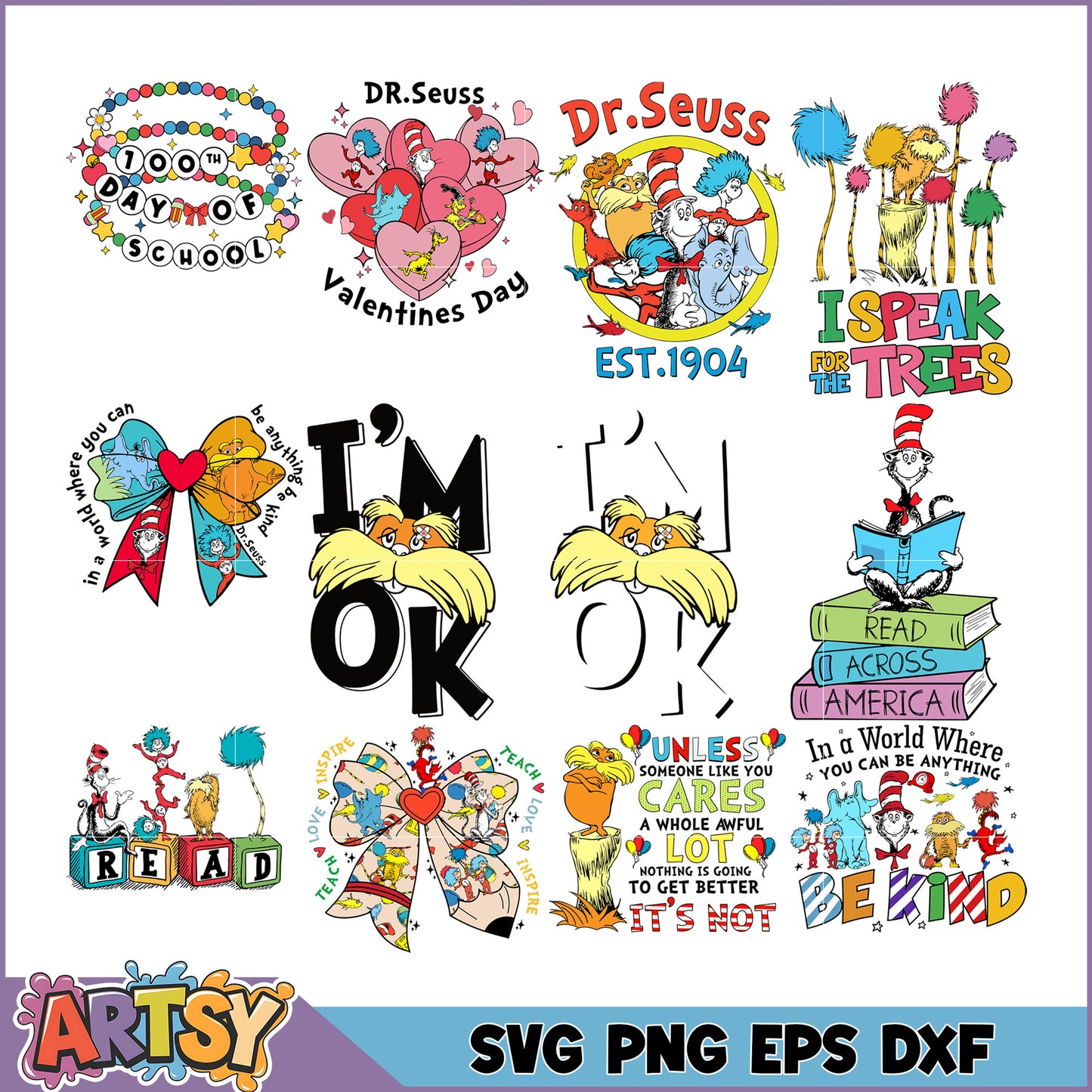 Dr Seuss SVG Bundle Quotes & Designs