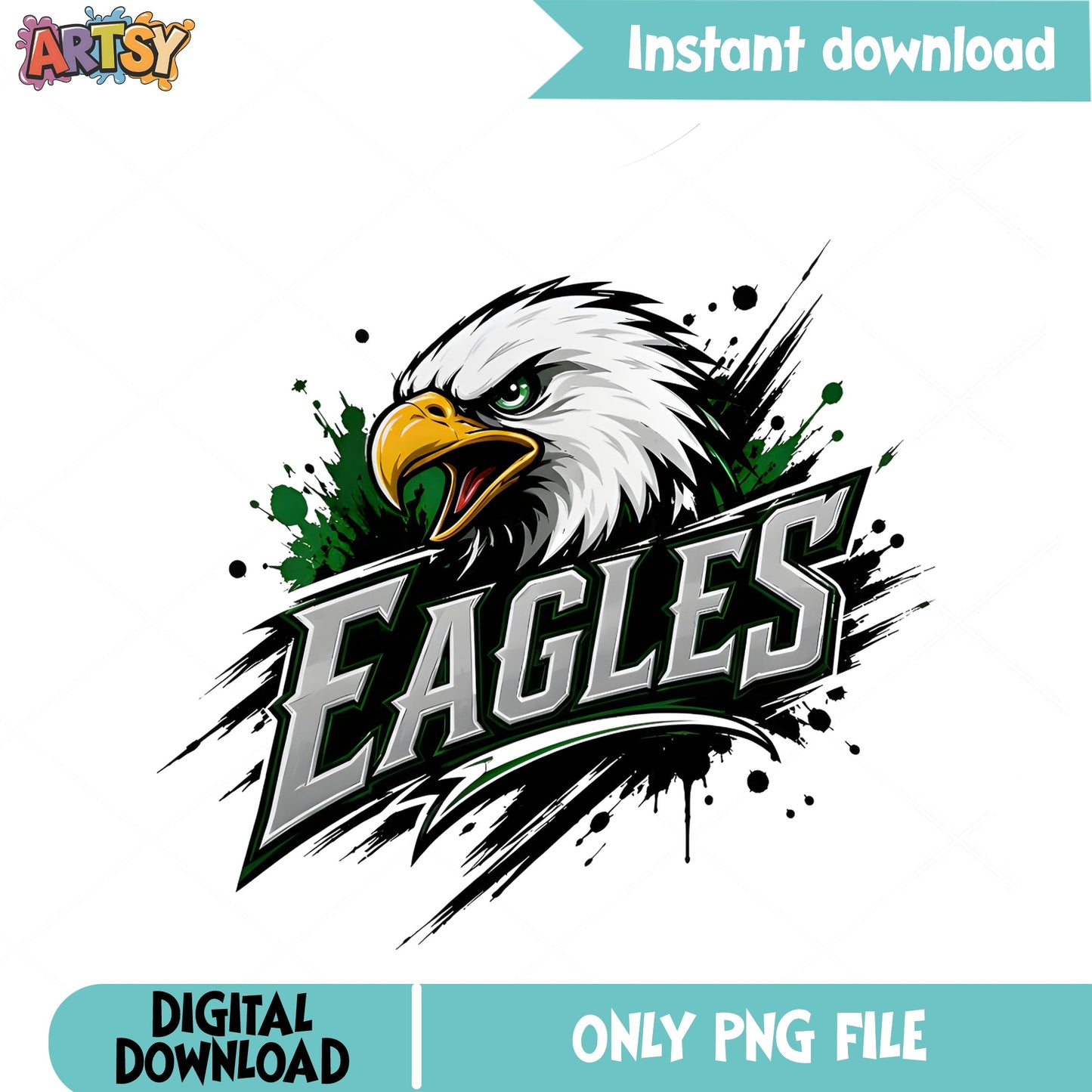 Eagles Mascot PNG, Bald Eagle Sports Logo PNG, Football Team PNG